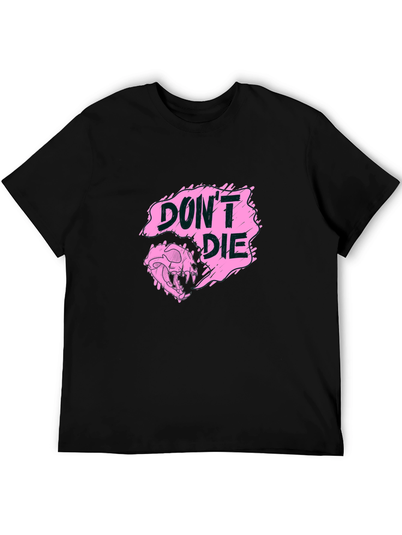 Dont Die Graphic Print Black Tee