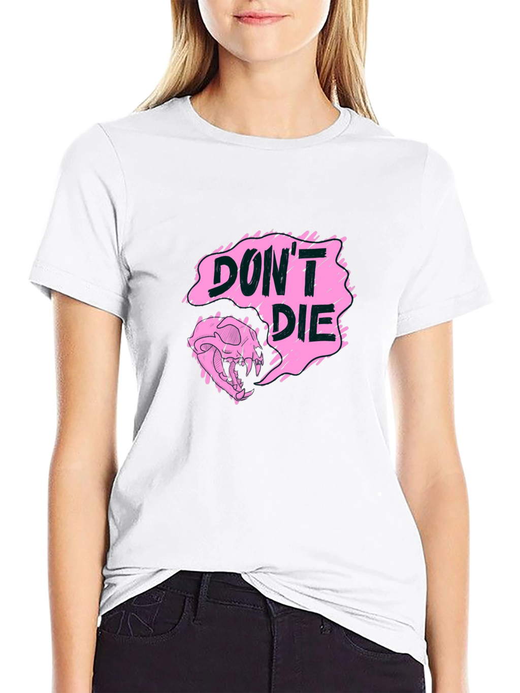 Dont Die Graphic Print Black Tee
