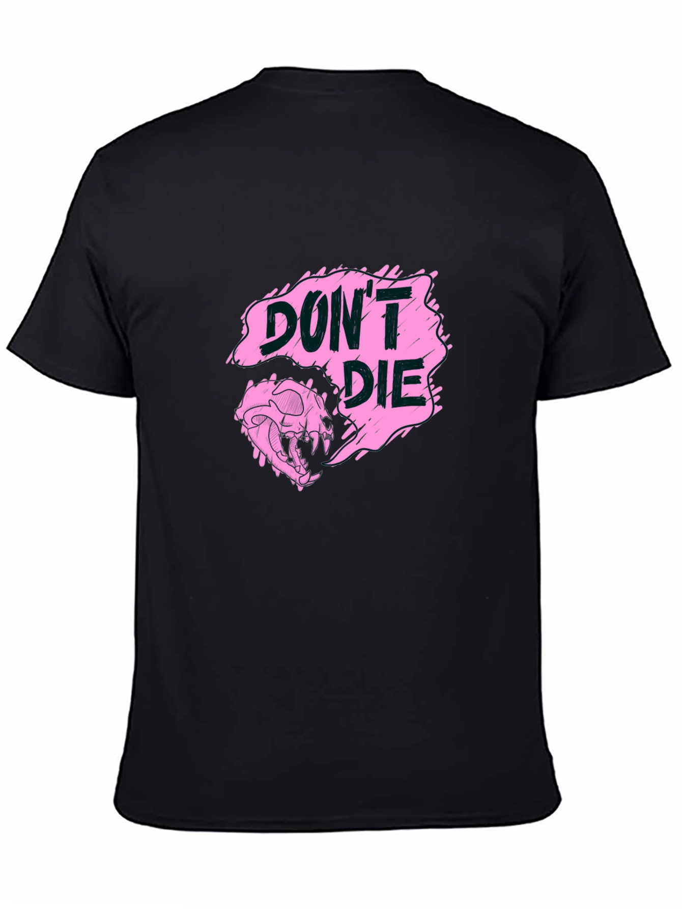 Dont Die Graphic Print Black Tee