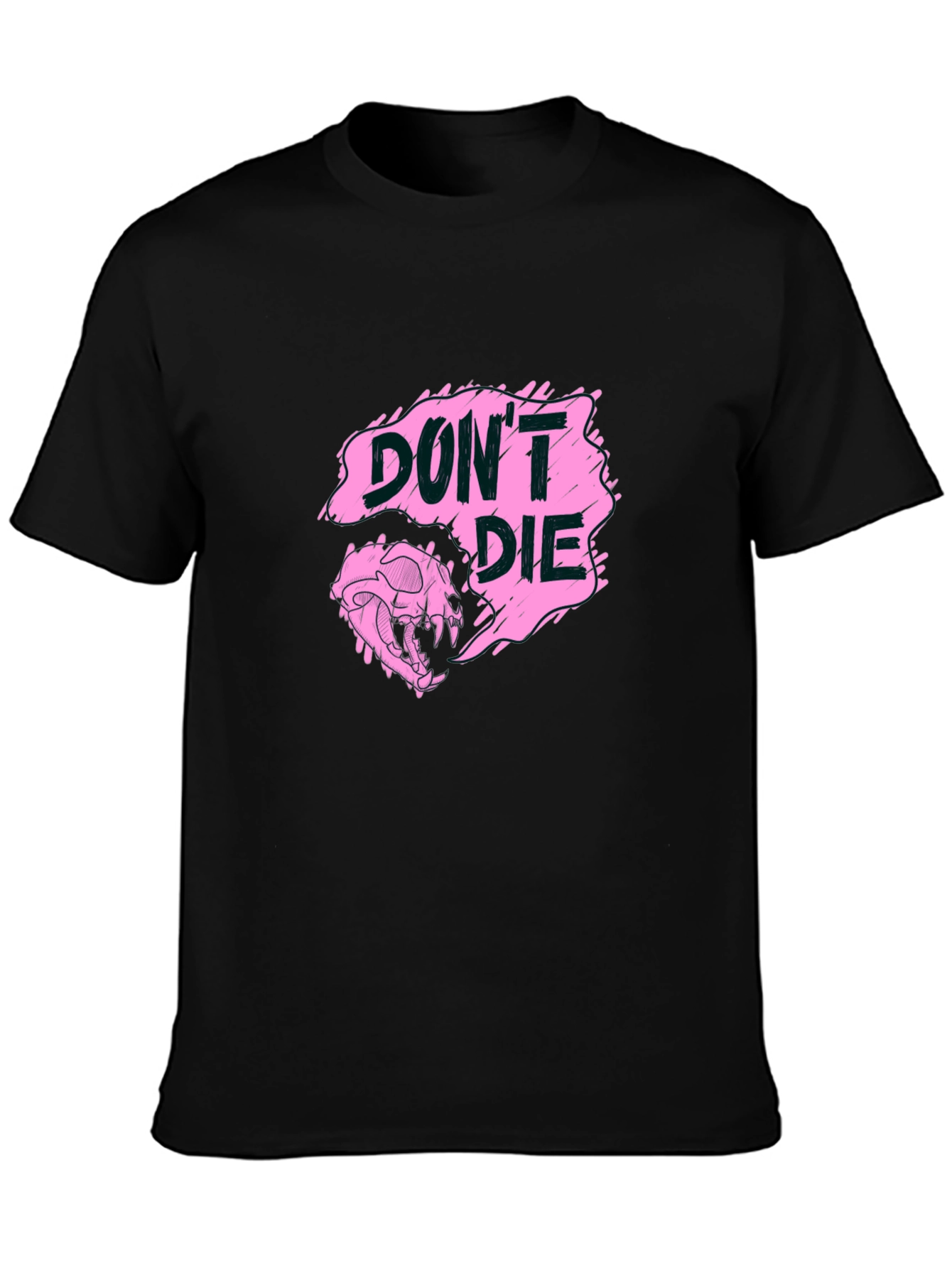 Dont Die Graphic Print Black Tee