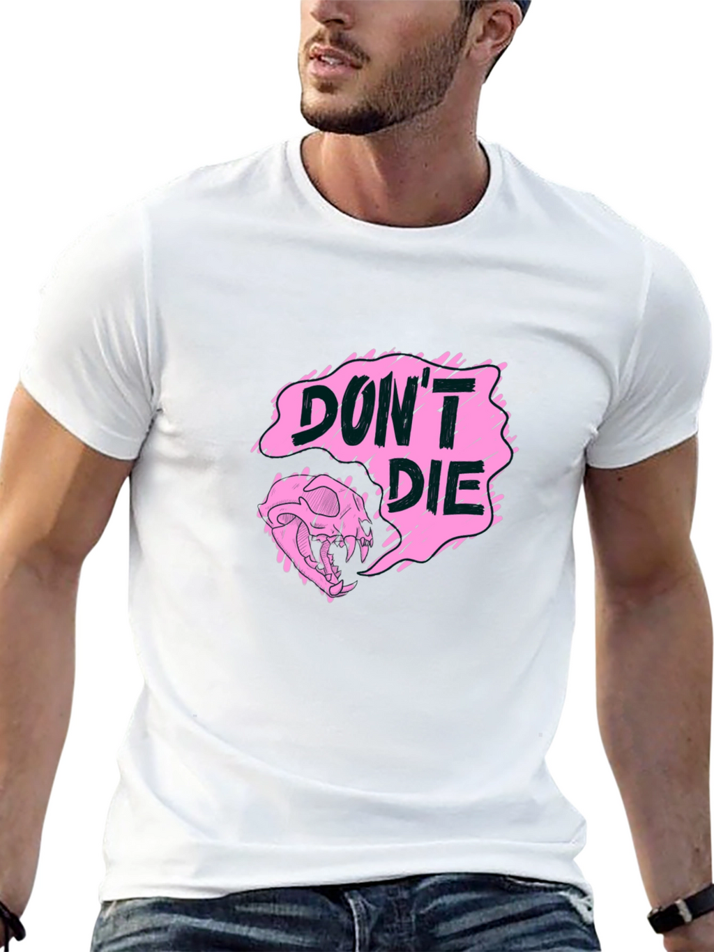 Dont Die Graphic Print Black Tee
