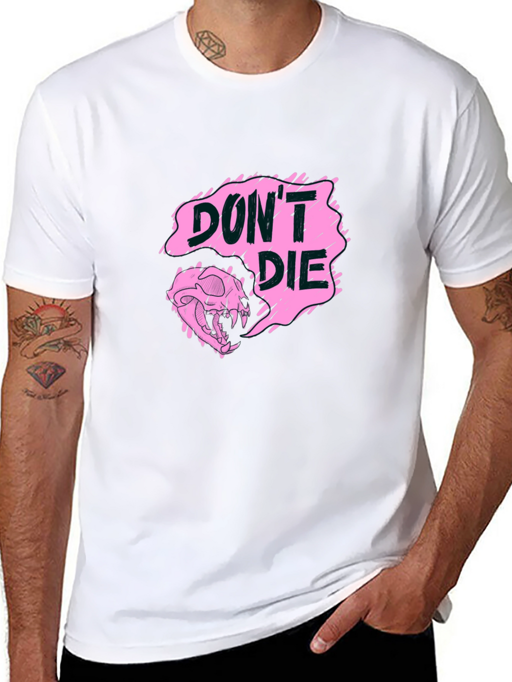 Dont Die Graphic Print Black Tee