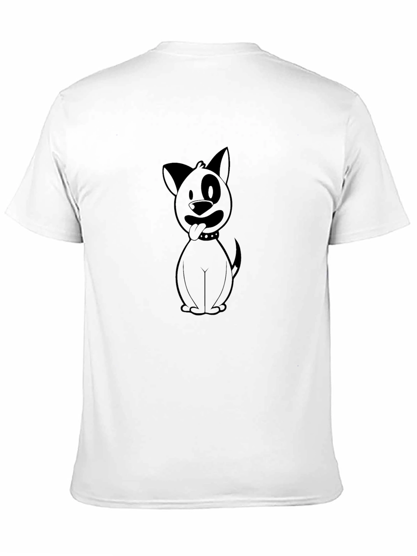 Cartoon Dog Graphic Print Black T-Shirt