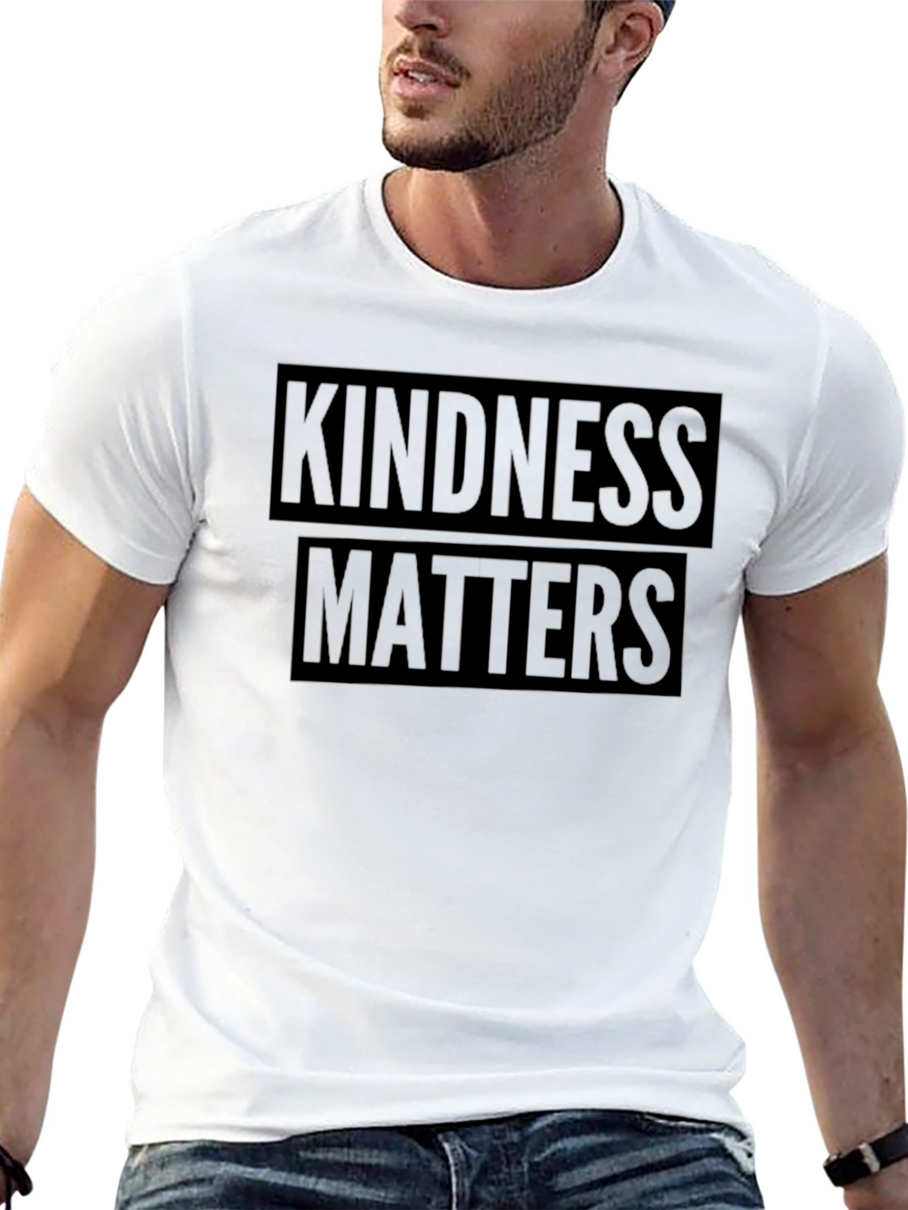 Kindness Matters Black Graphic T-Shirt