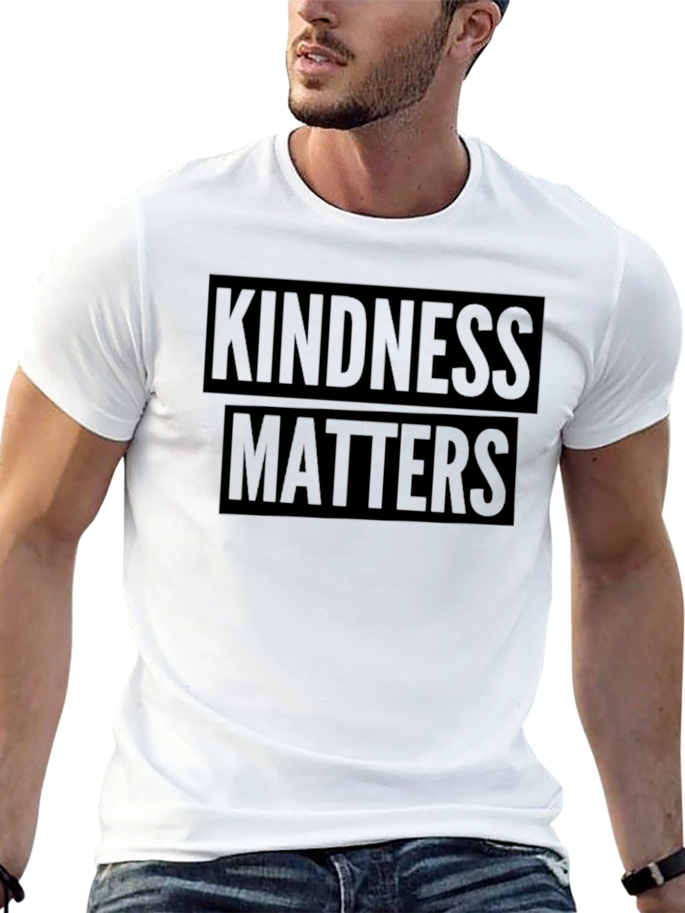 Kindness Matters Black Graphic T-Shirt