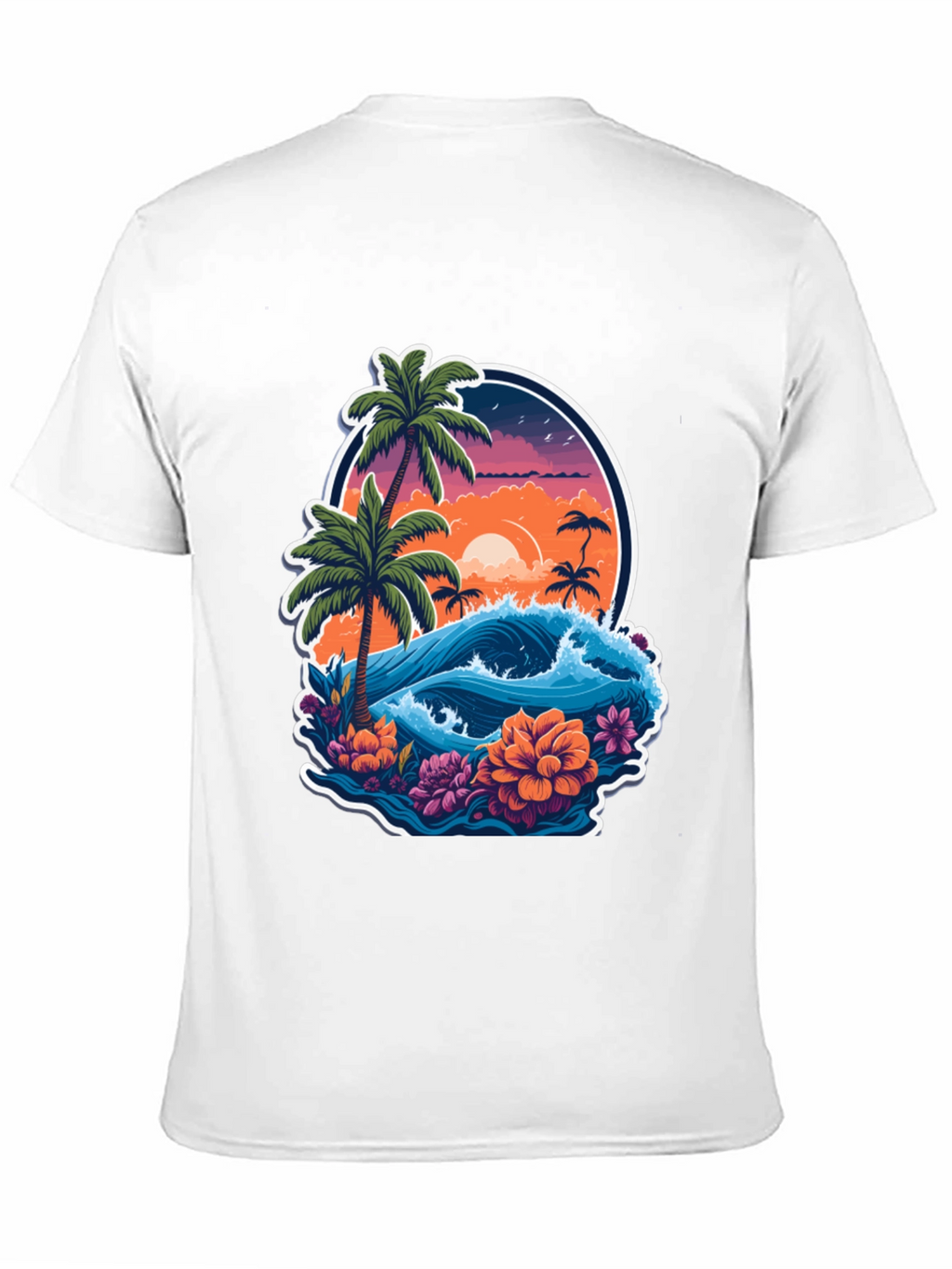Tropical Sunset Graphic Tee - Island Vibes