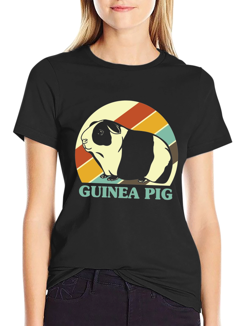 Guinea Pig Retro T-Shirt - Cute Pet Tee