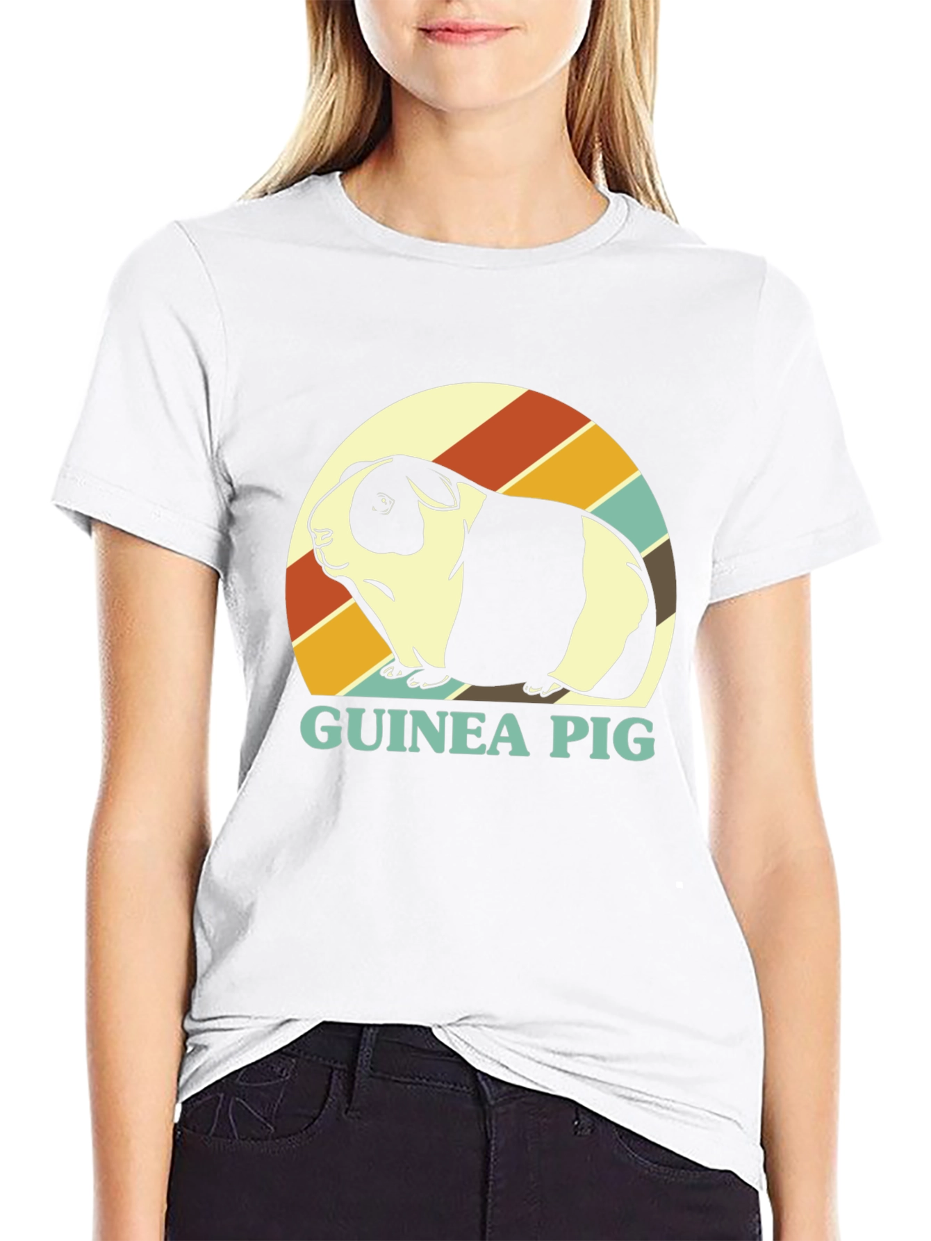 Guinea Pig Retro T-Shirt - Cute Pet Tee