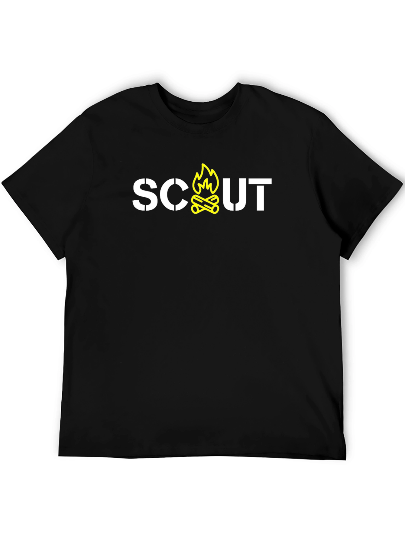 Scout Campfire Graphic Tee - Black Cotton T-Shirt