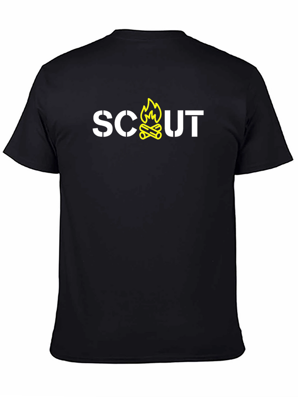 Scout Campfire Graphic Tee - Black Cotton T-Shirt