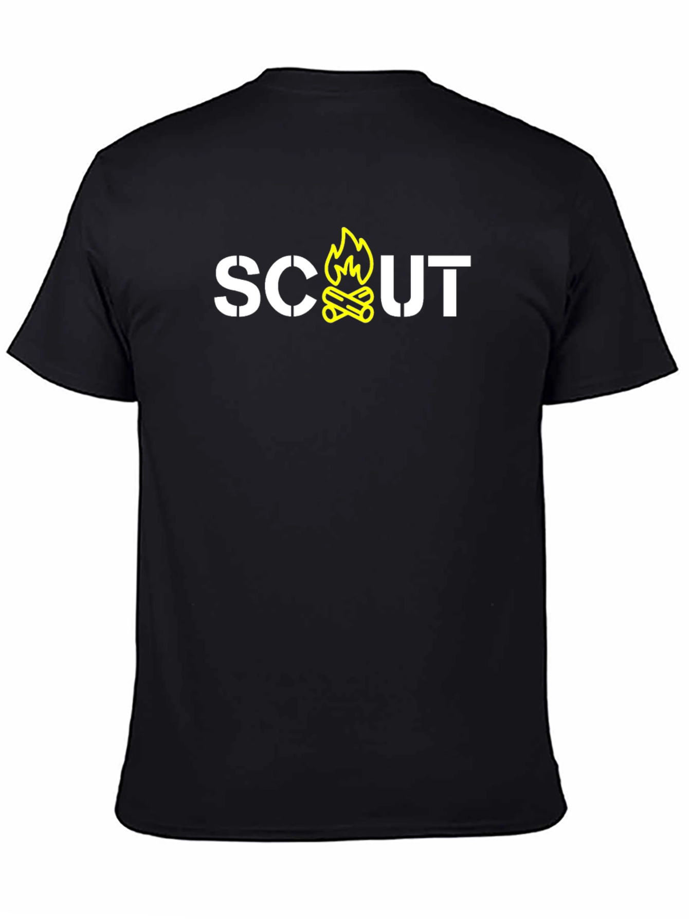 Scout Campfire Graphic Tee - Black Cotton T-Shirt