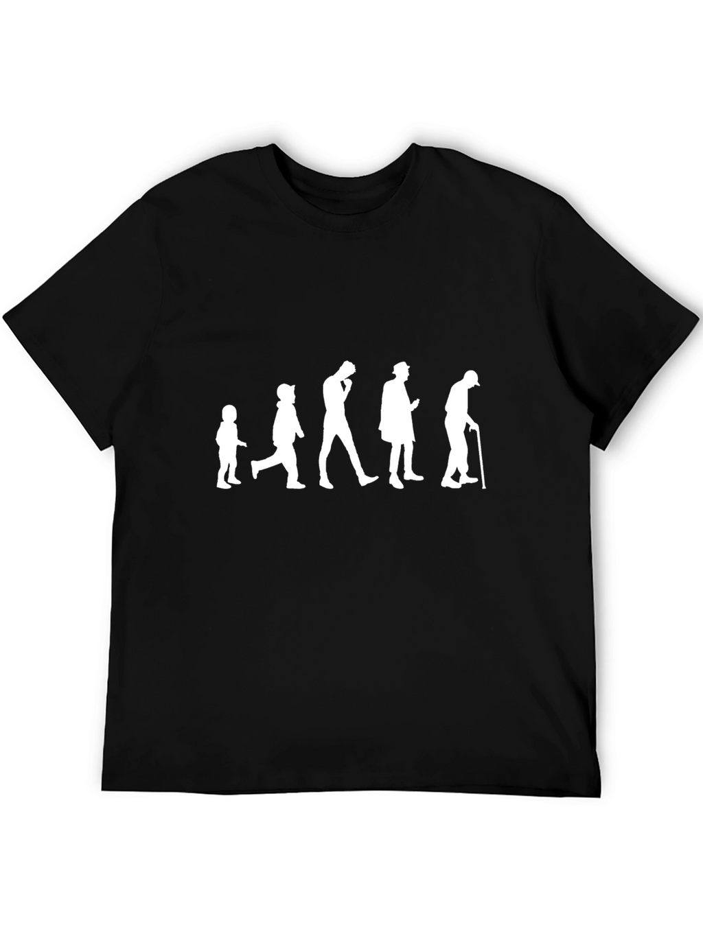 Evolution of Man Black Graphic T-Shirt