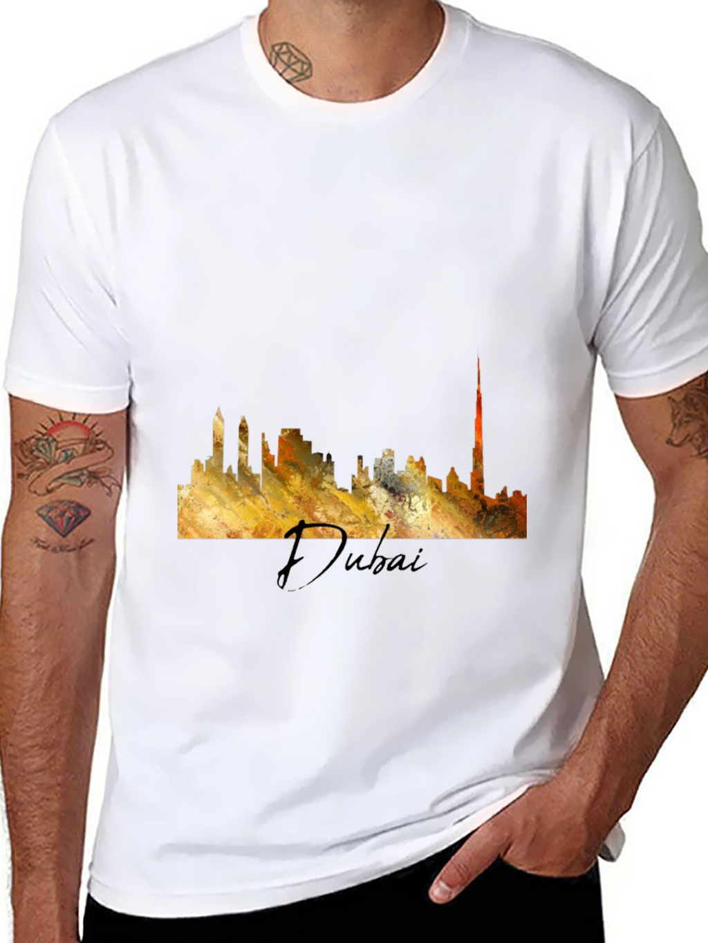 Dubai Skyline T-Shirt - Abstract City Tee
