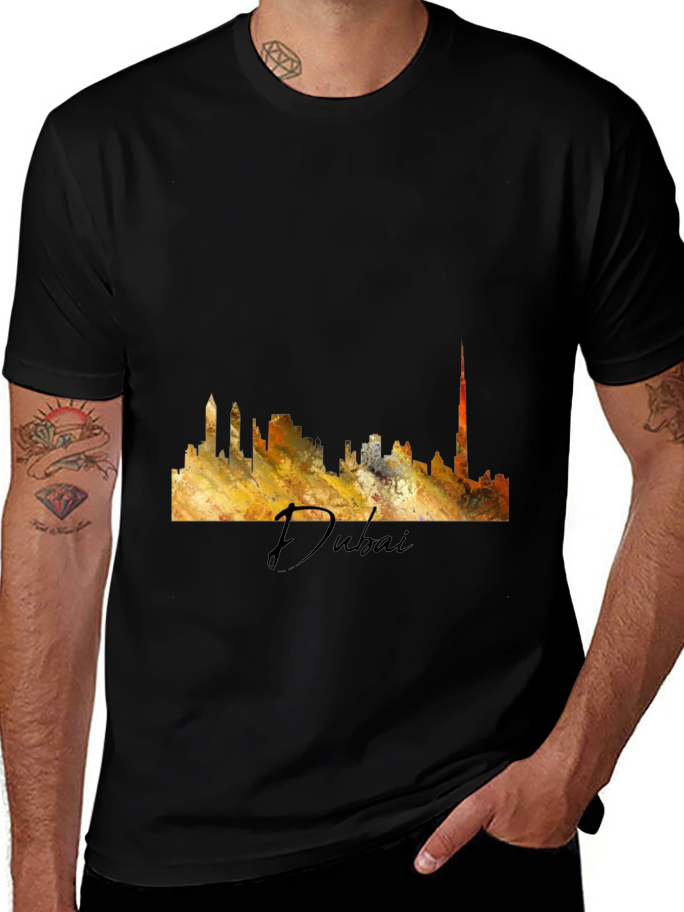 Dubai Skyline T-Shirt - Abstract City Tee