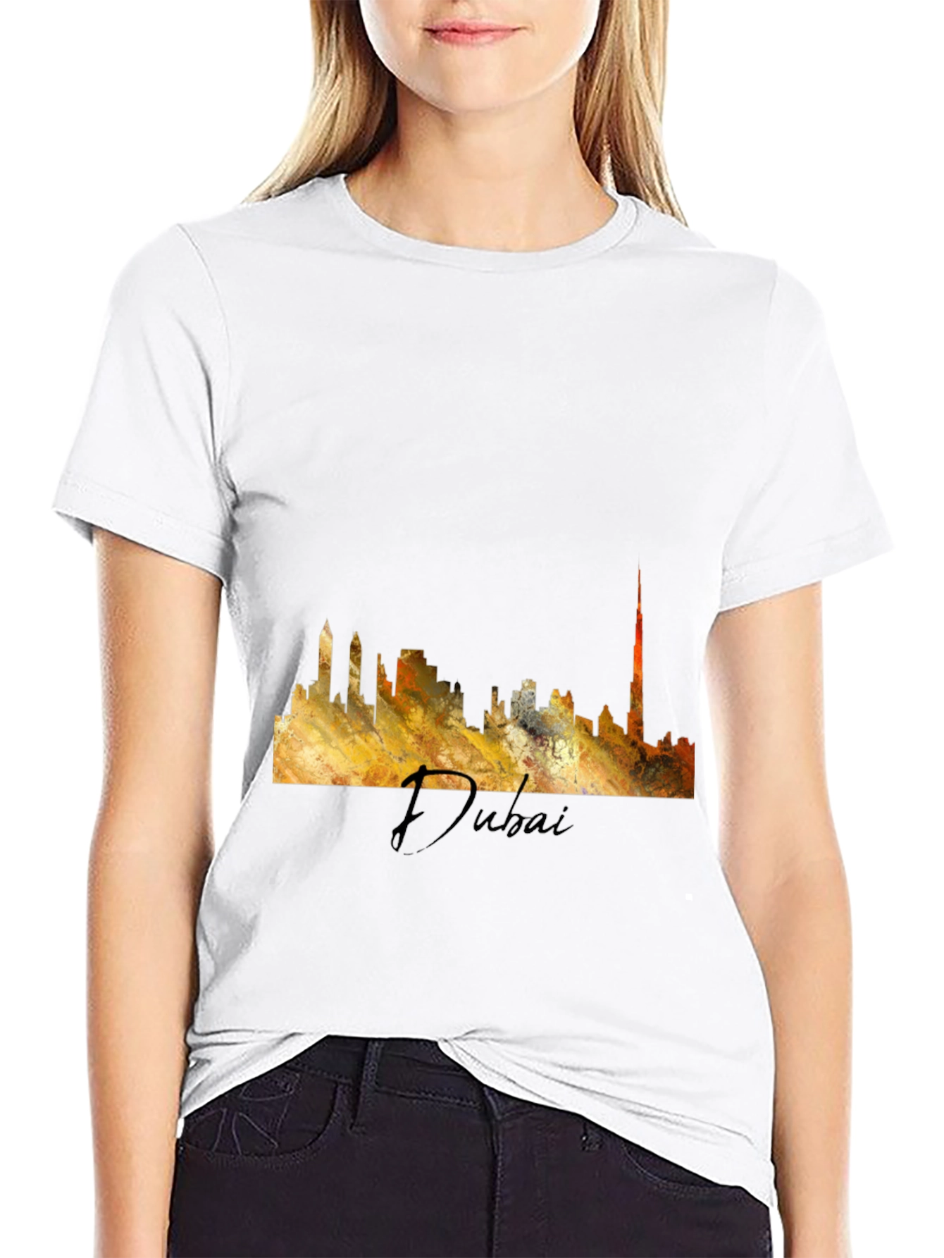 Dubai Skyline T-Shirt - Abstract City Tee