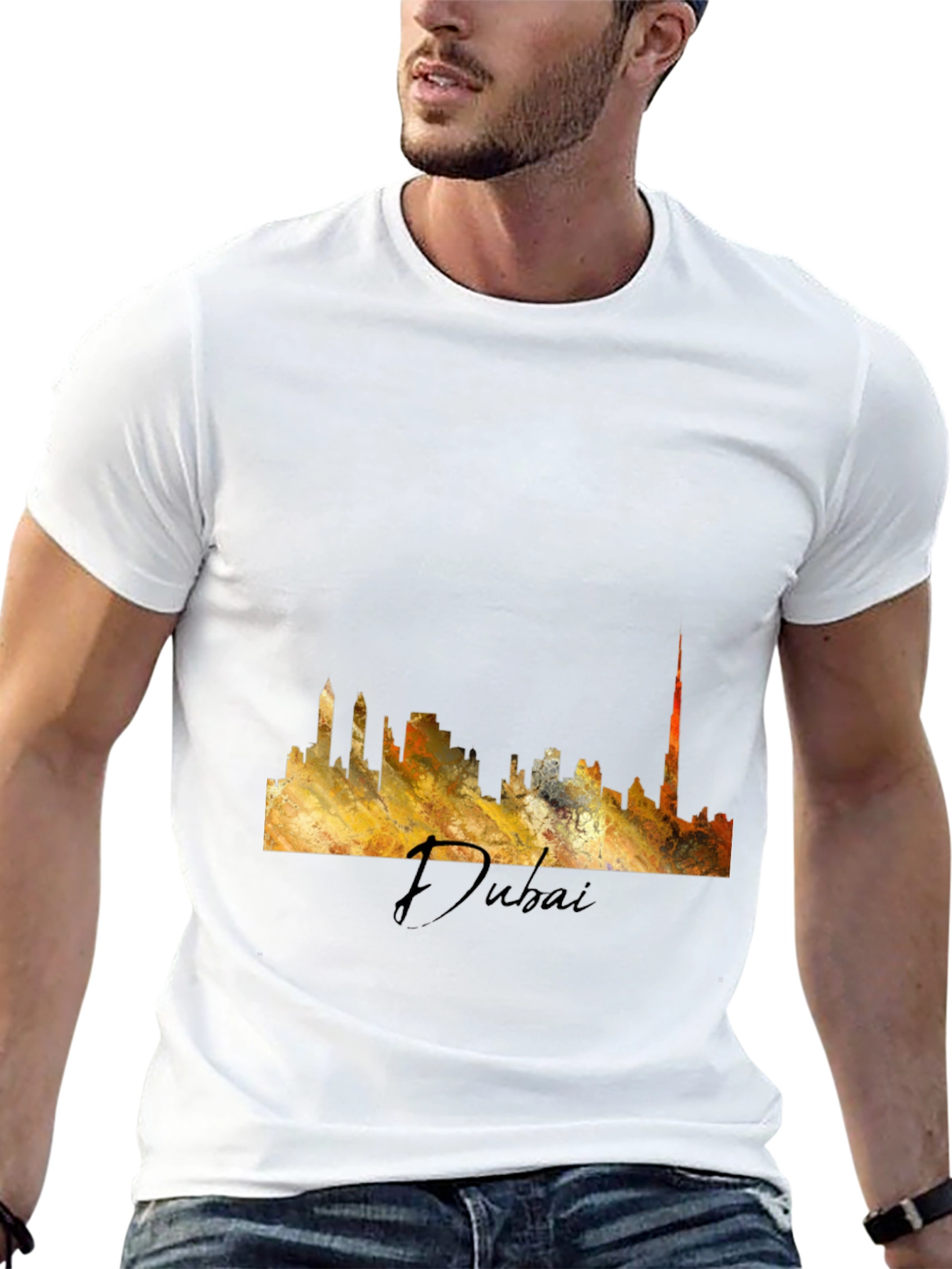 Dubai Skyline T-Shirt - Abstract City Tee