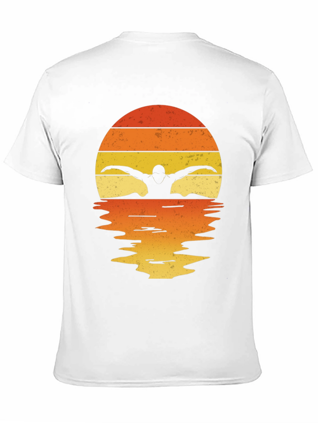 Swimmer Silhouette Sunset T-Shirt