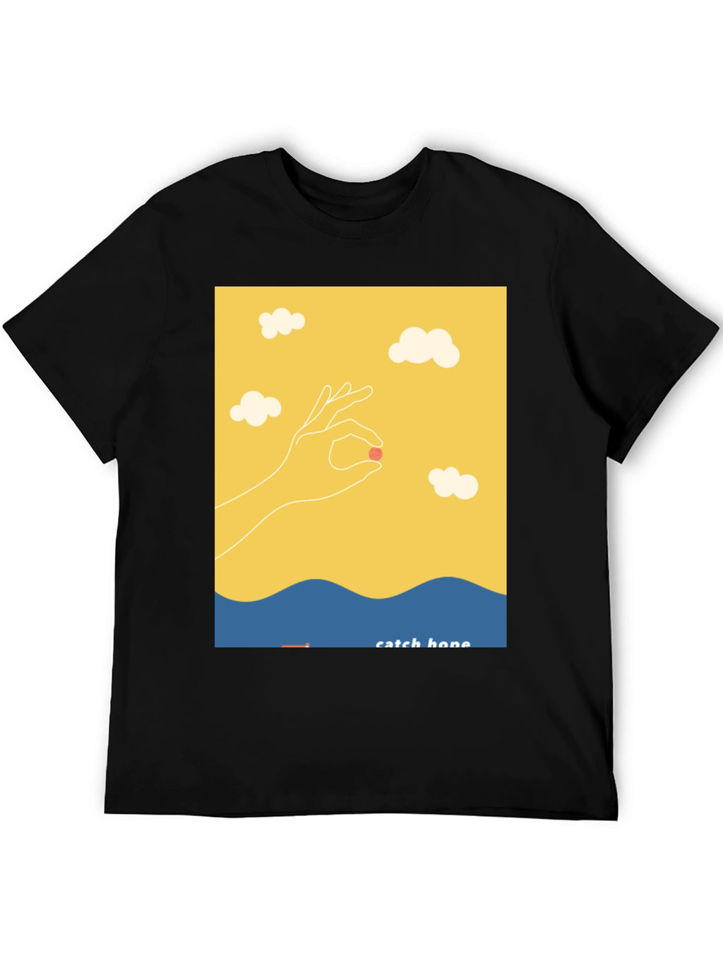 Catch Hope Graphic T-Shirt - Relaxed Fit Black