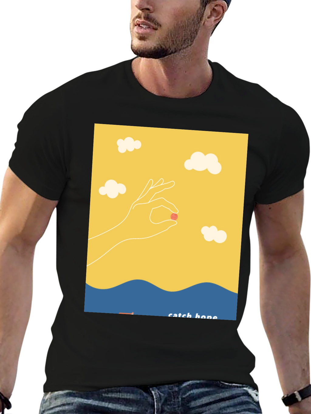Catch Hope Graphic T-Shirt - Relaxed Fit Black