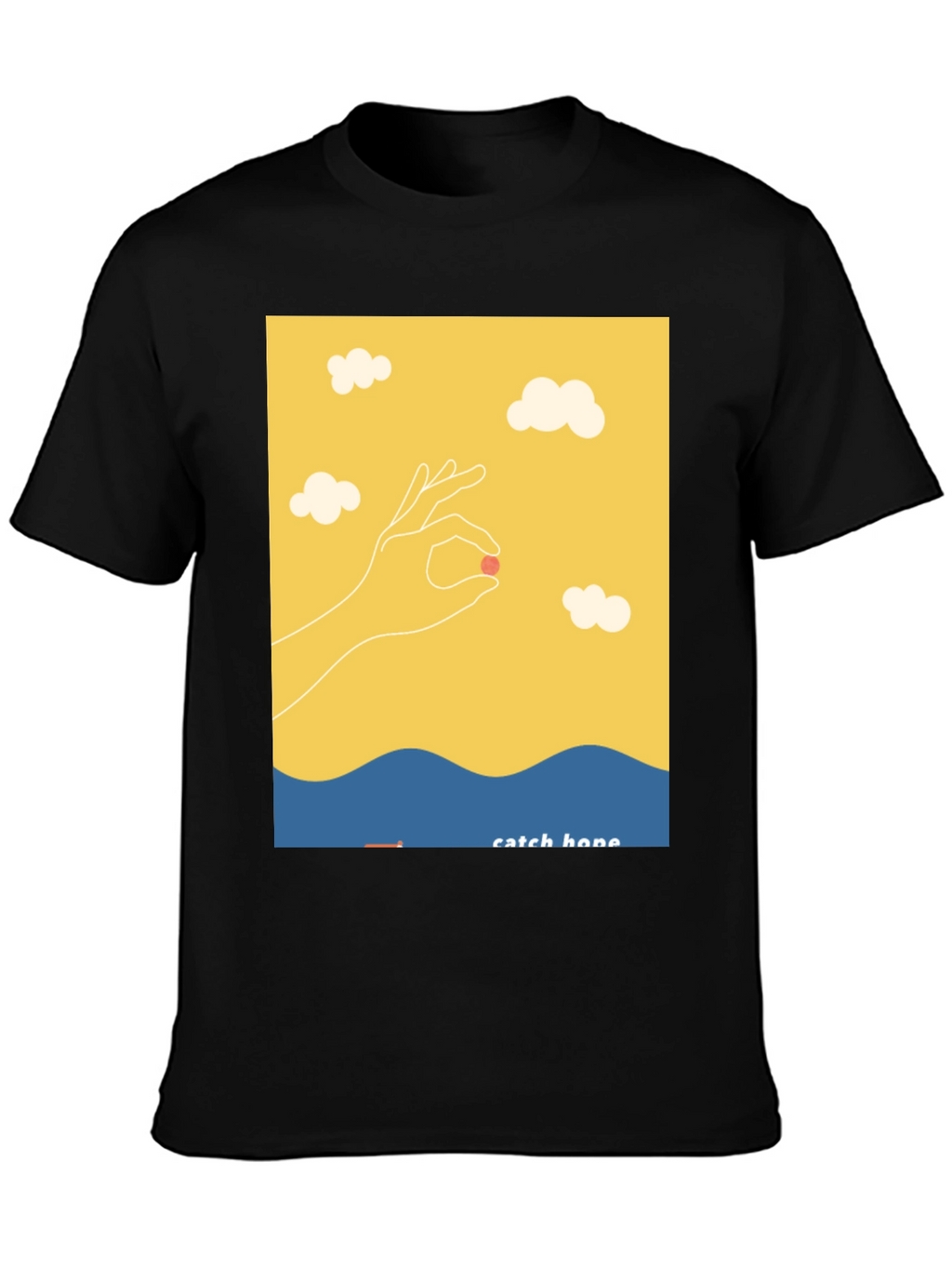 Catch Hope Graphic T-Shirt - Relaxed Fit Black