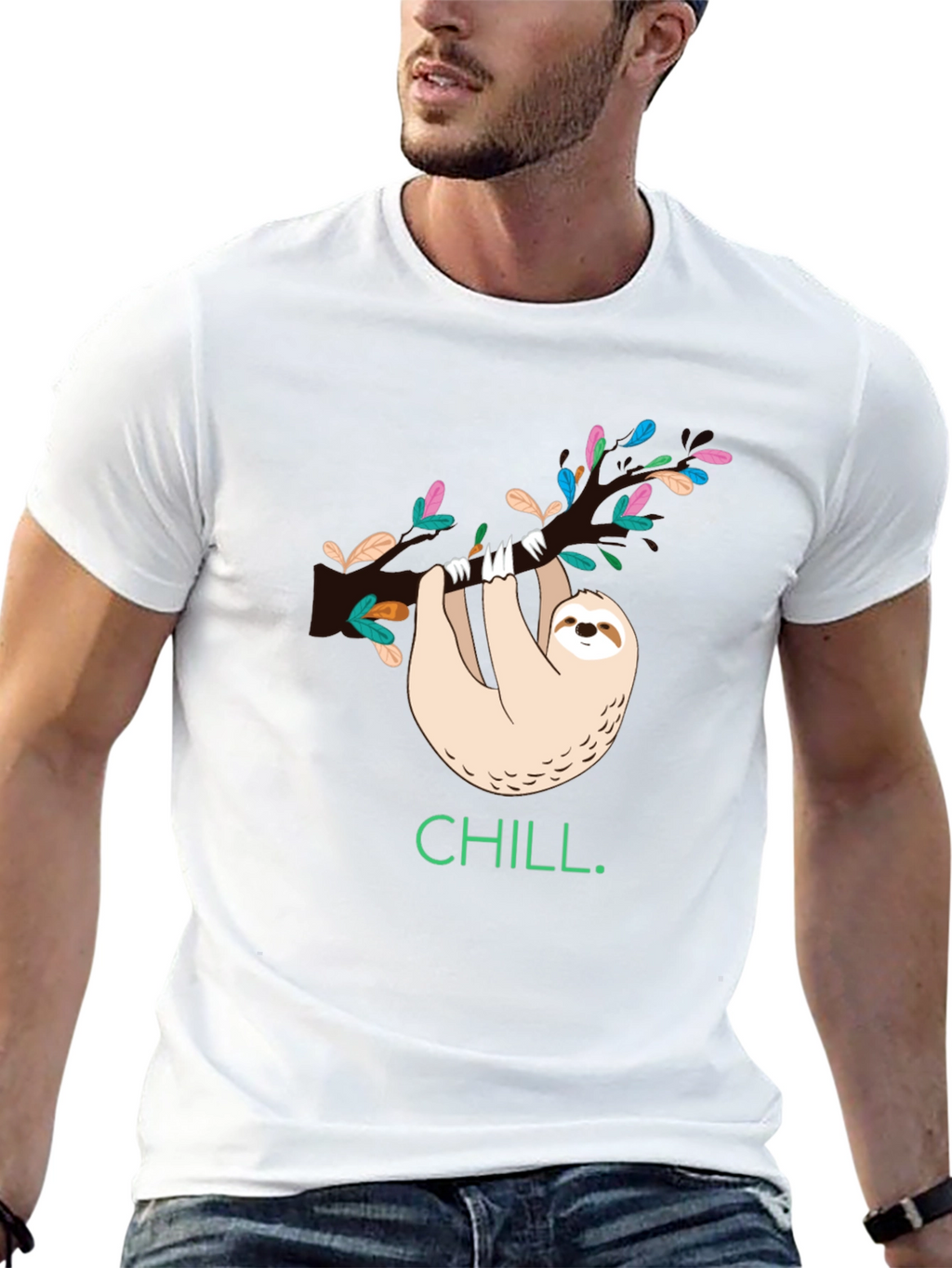 Chill Sloth Graphic T-Shirt - Relaxed & Stylish Tee