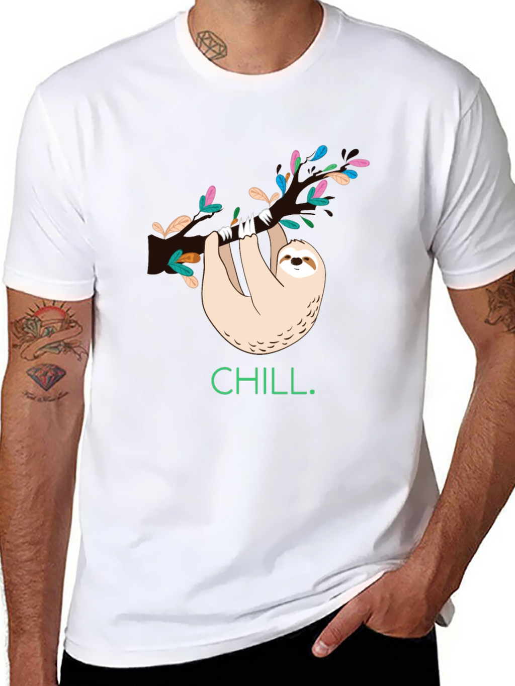 Chill Sloth Graphic T-Shirt - Relaxed & Stylish Tee