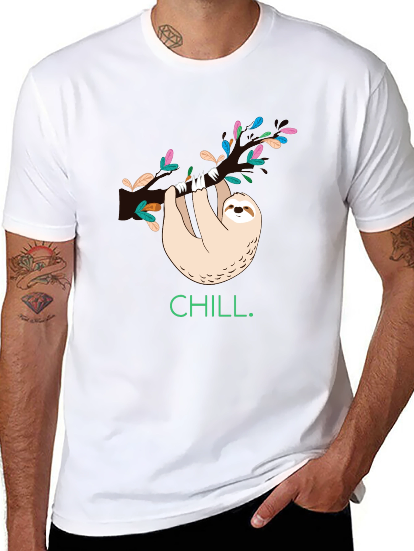 Chill Sloth Graphic T-Shirt - Relaxed & Stylish Tee