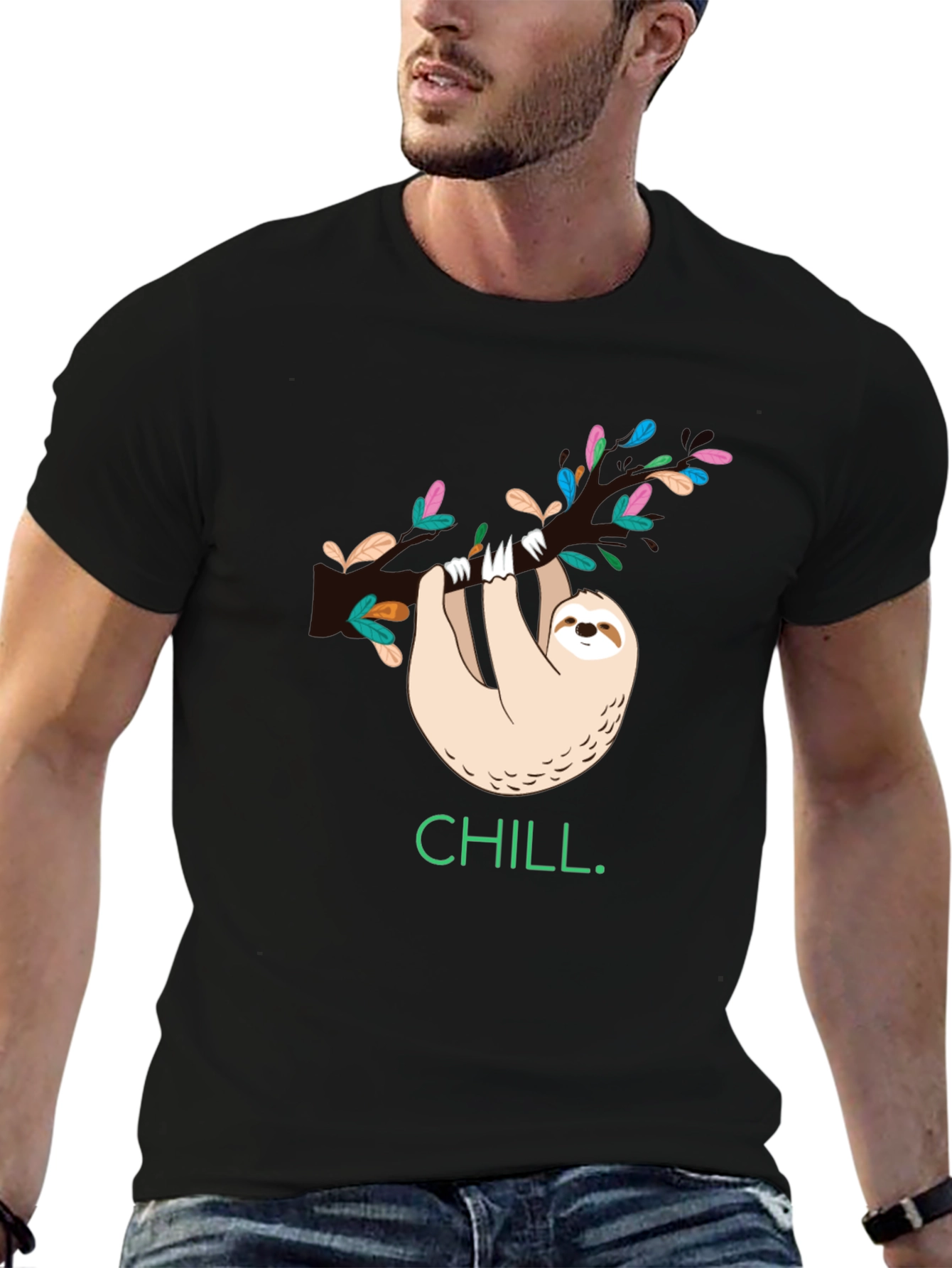 Chill Sloth Graphic T-Shirt - Relaxed & Stylish Tee