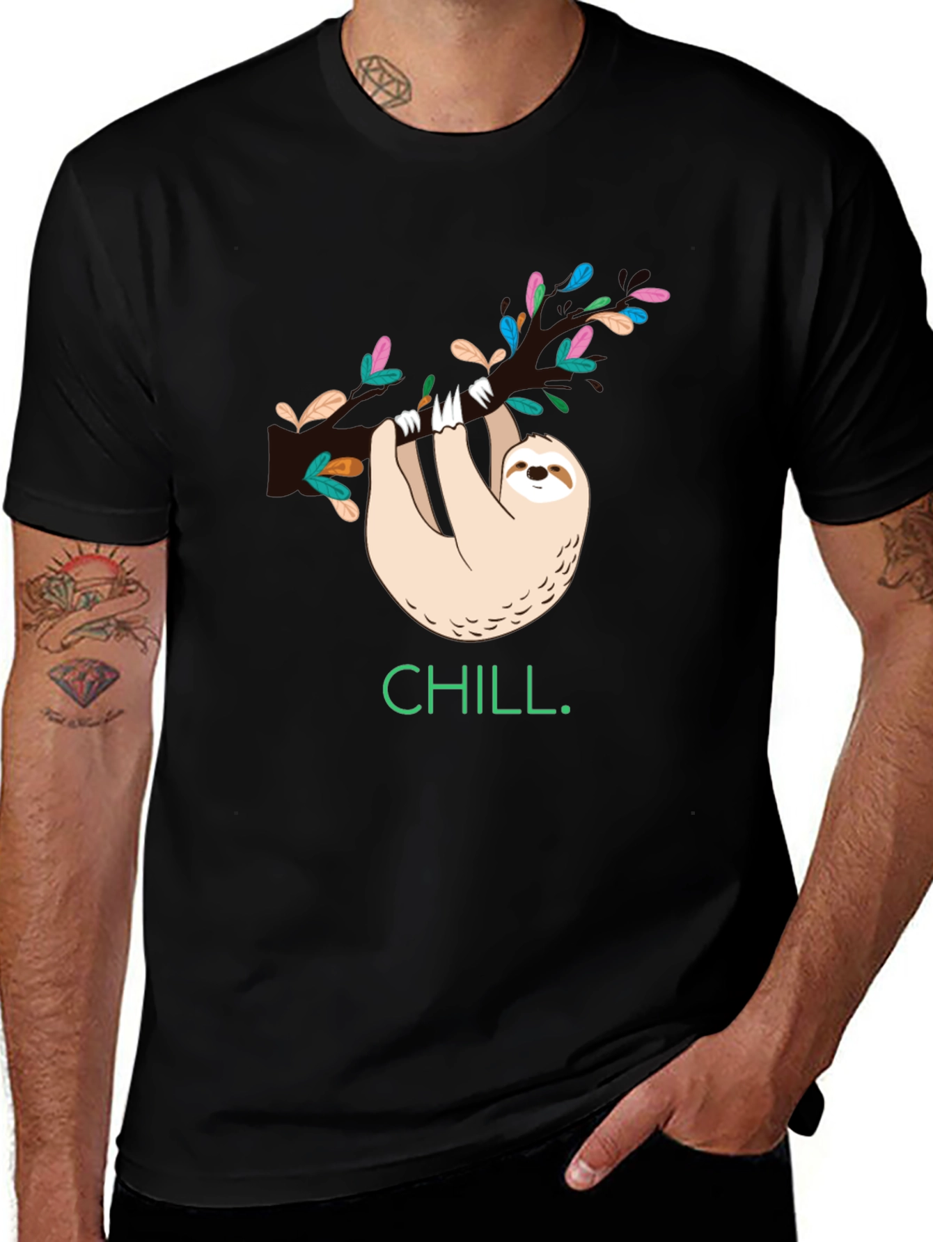 Chill Sloth Graphic T-Shirt - Relaxed & Stylish Tee