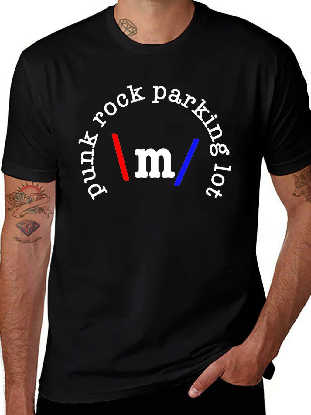 Punk Rock Parking Lot Black T-Shirt