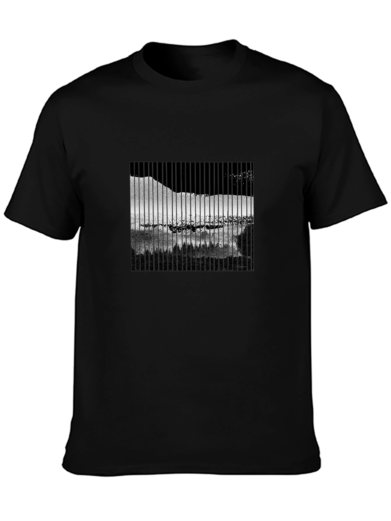 Abstract Mountain Scene Graphic Tee