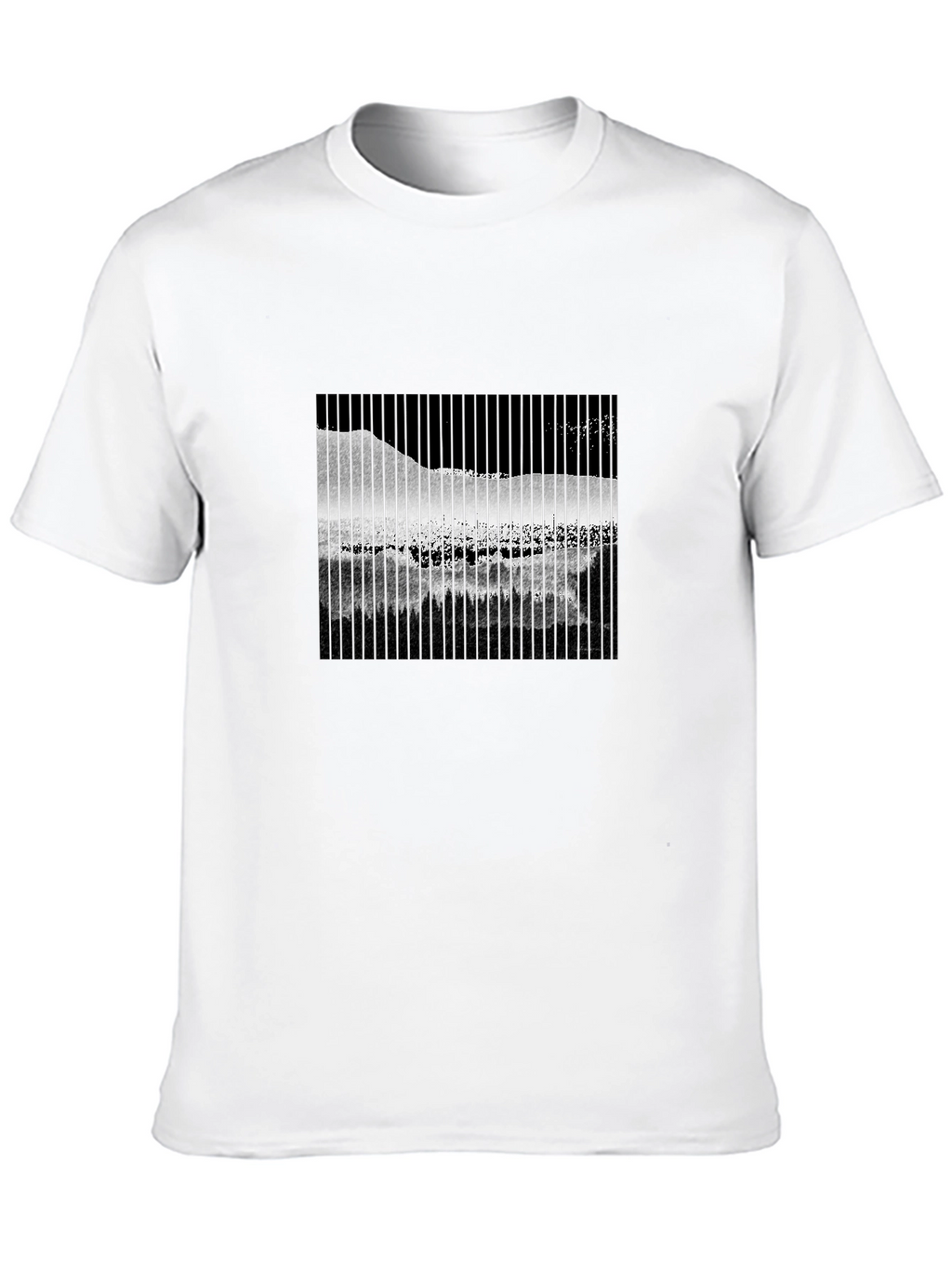 Abstract Mountain Scene Graphic Tee
