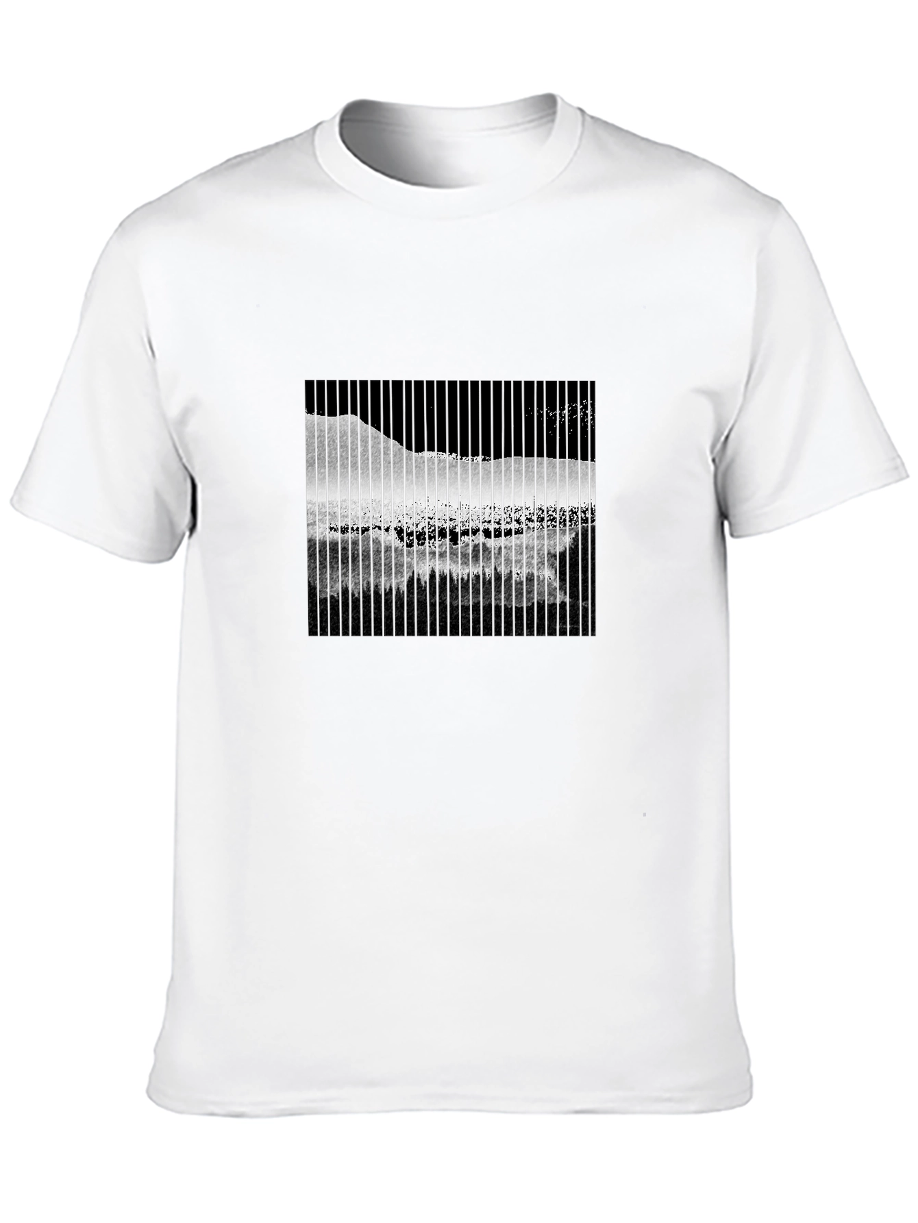 Abstract Mountain Scene Graphic Tee