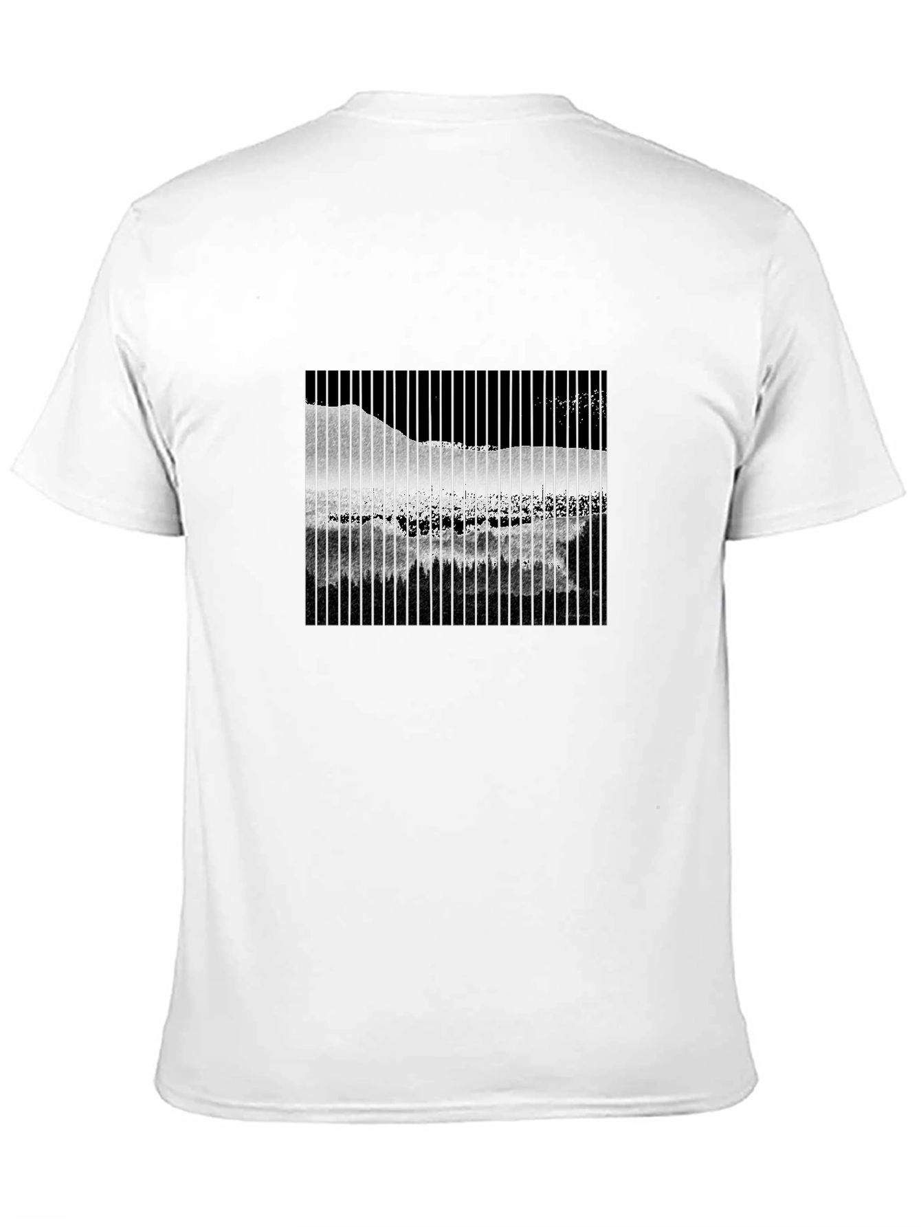 Abstract Mountain Scene Graphic Tee