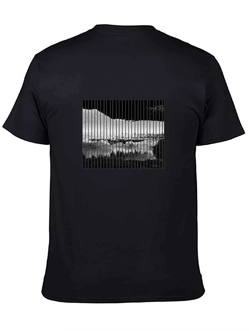 Abstract Mountain Scene Graphic Tee