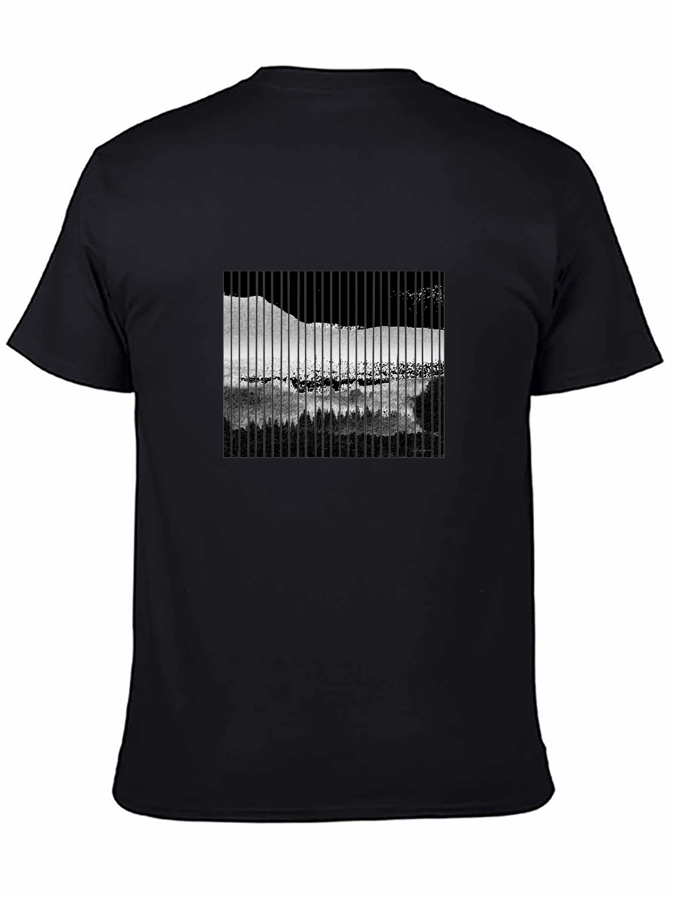 Abstract Mountain Scene Graphic Tee