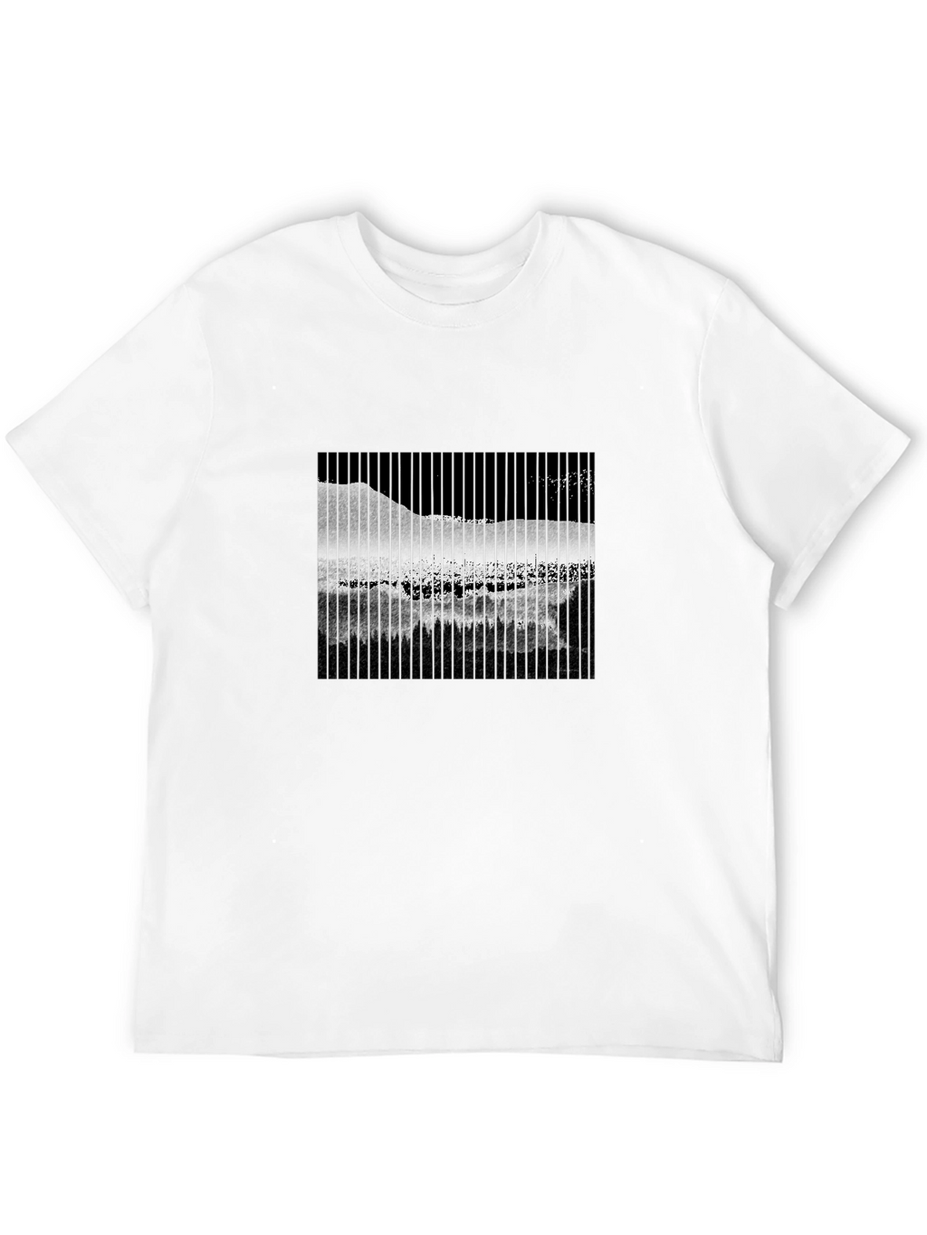 Abstract Mountain Scene Graphic Tee