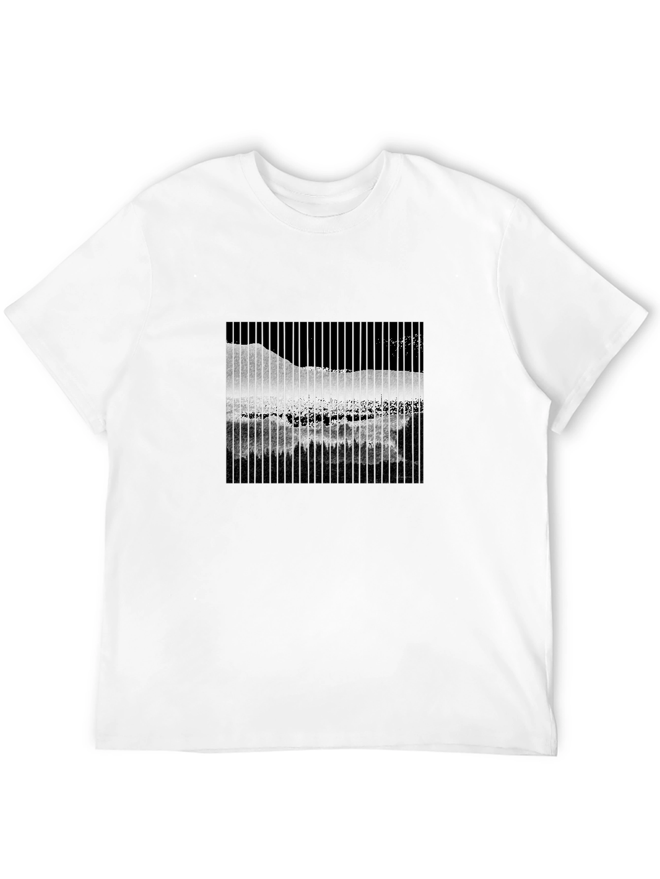 Abstract Mountain Scene Graphic Tee