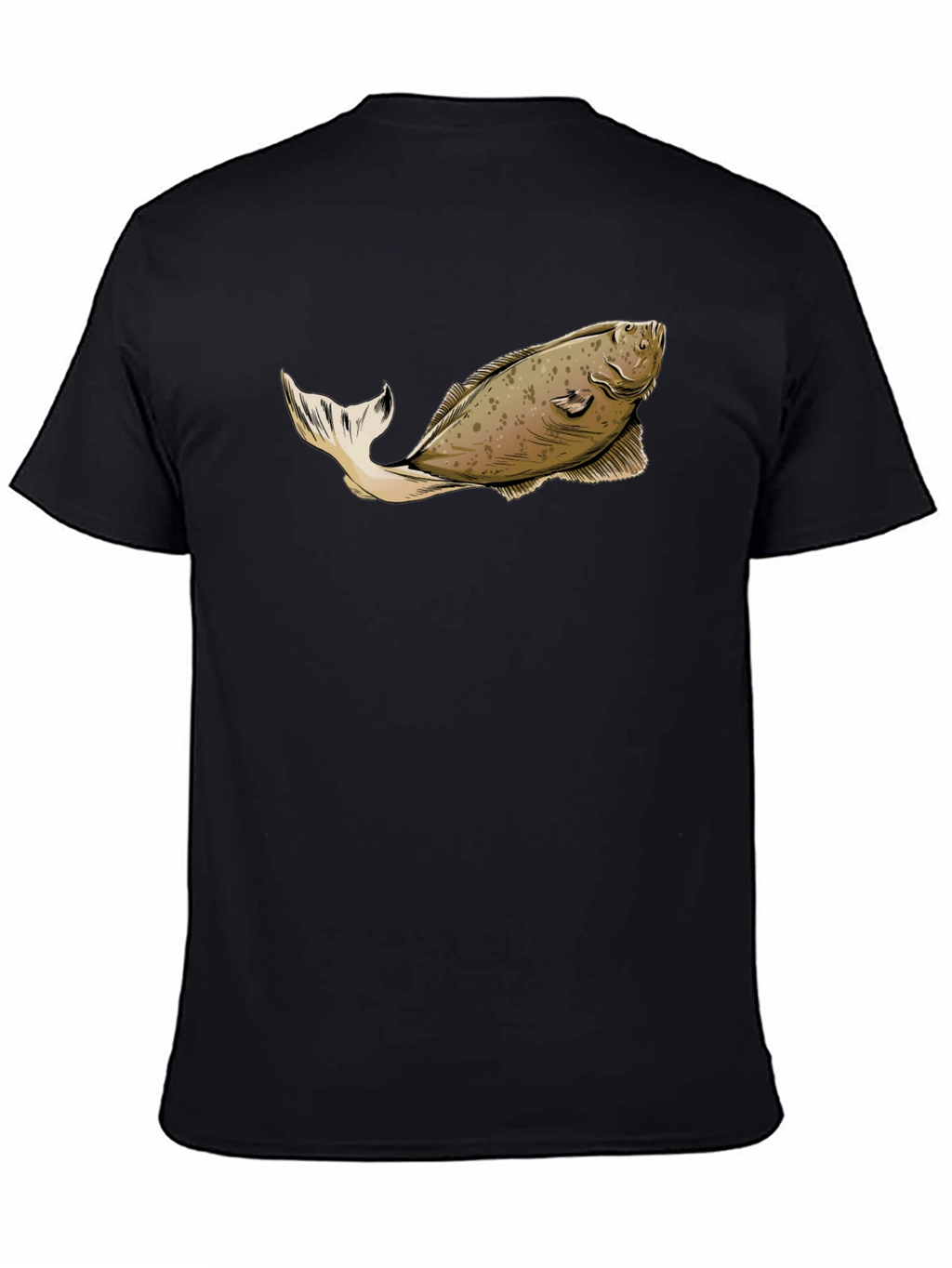 Flat Fish Graphic Tee - Novelty Humor Shirt