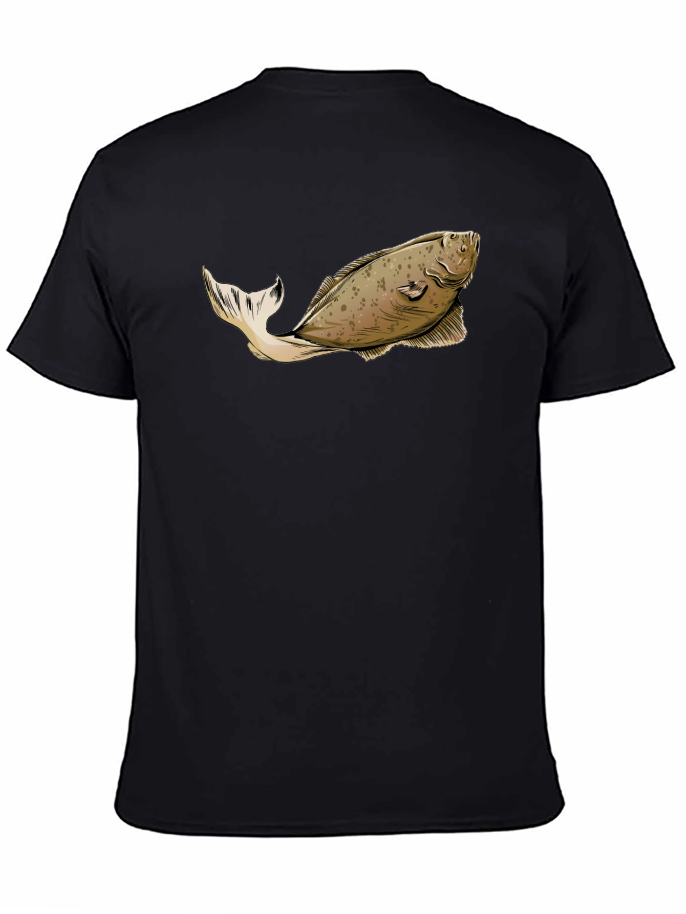 Flat Fish Graphic Tee - Novelty Humor Shirt