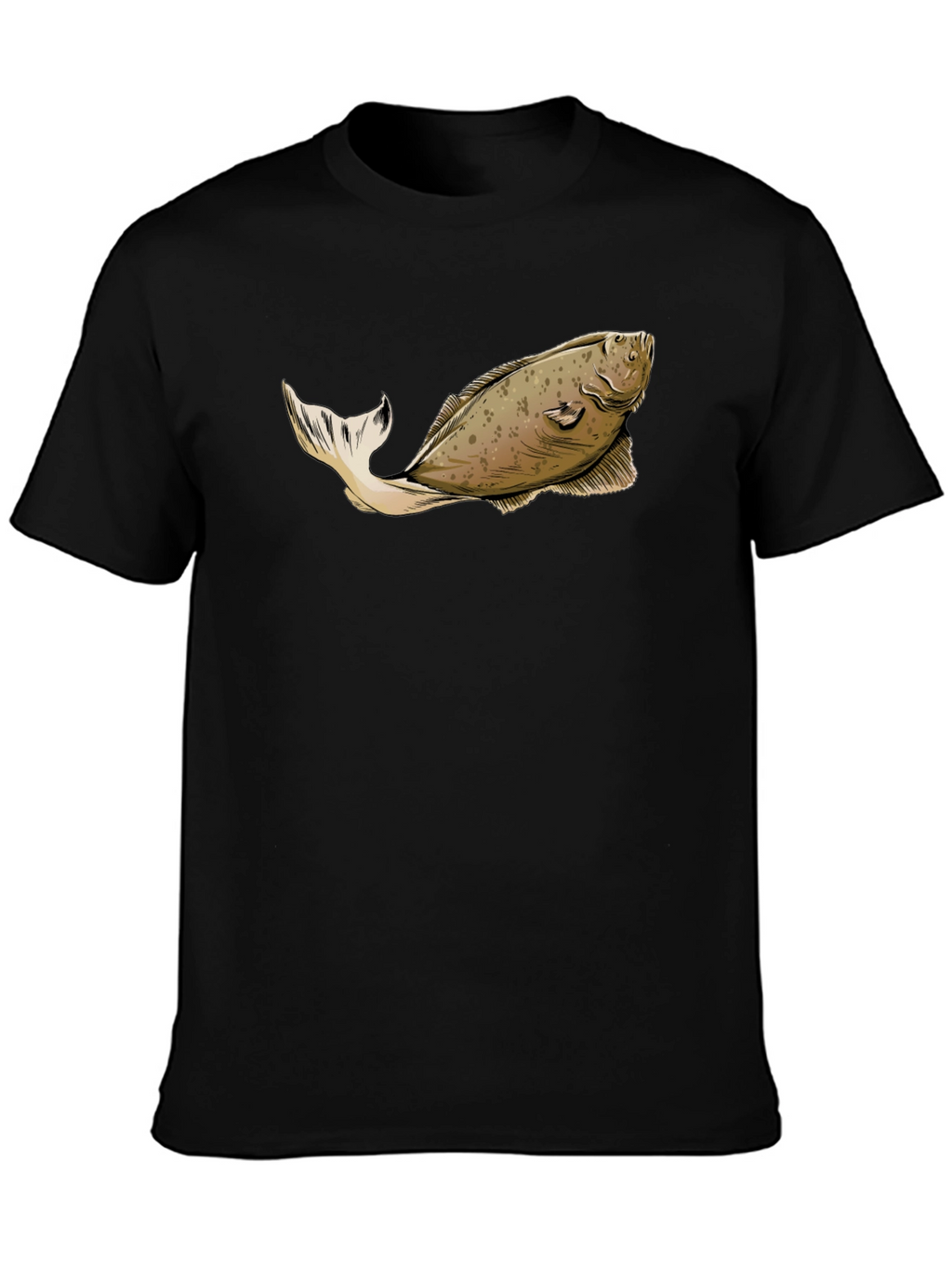 Flat Fish Graphic Tee - Novelty Humor Shirt