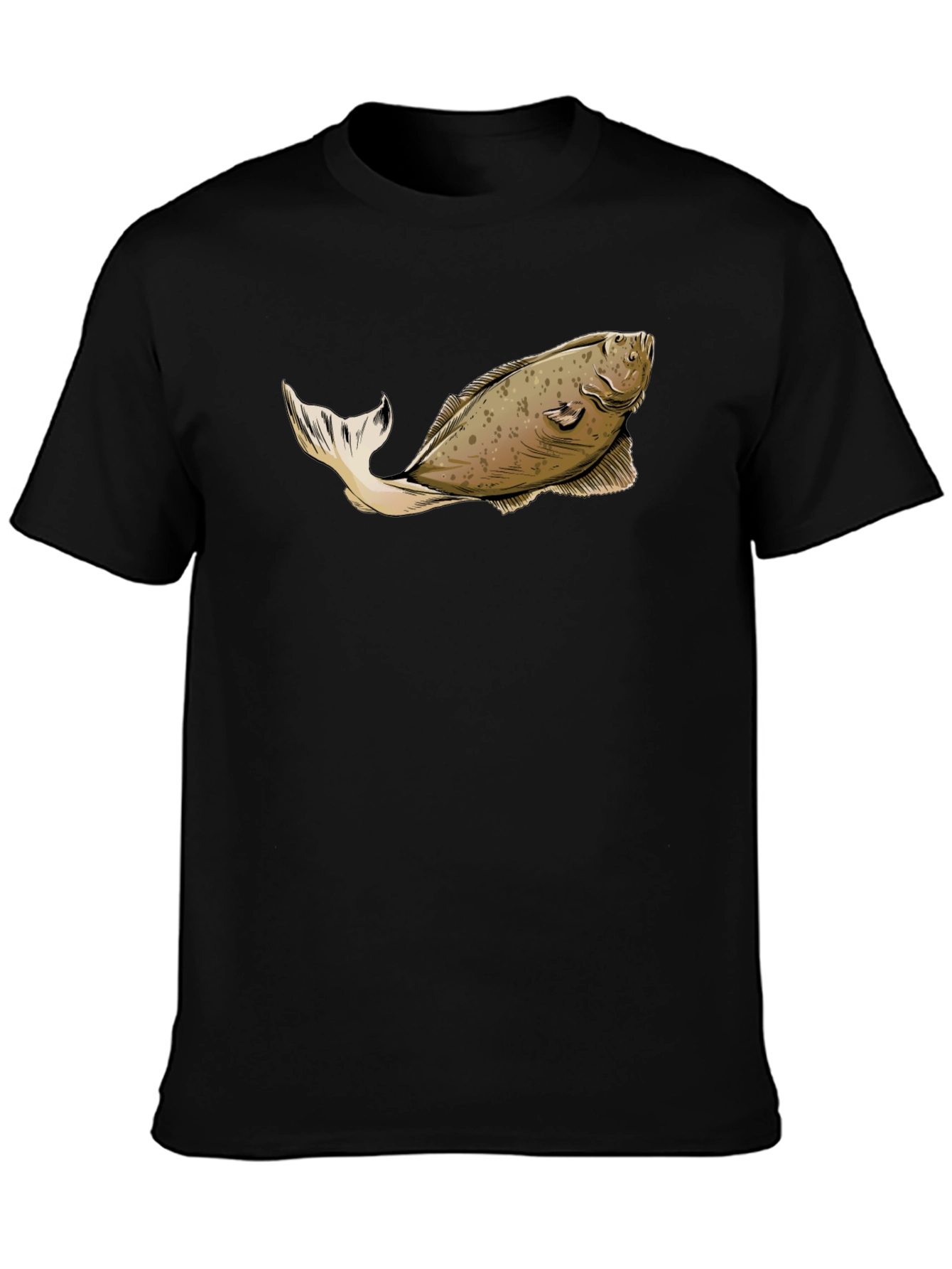 Flat Fish Graphic Tee - Novelty Humor Shirt