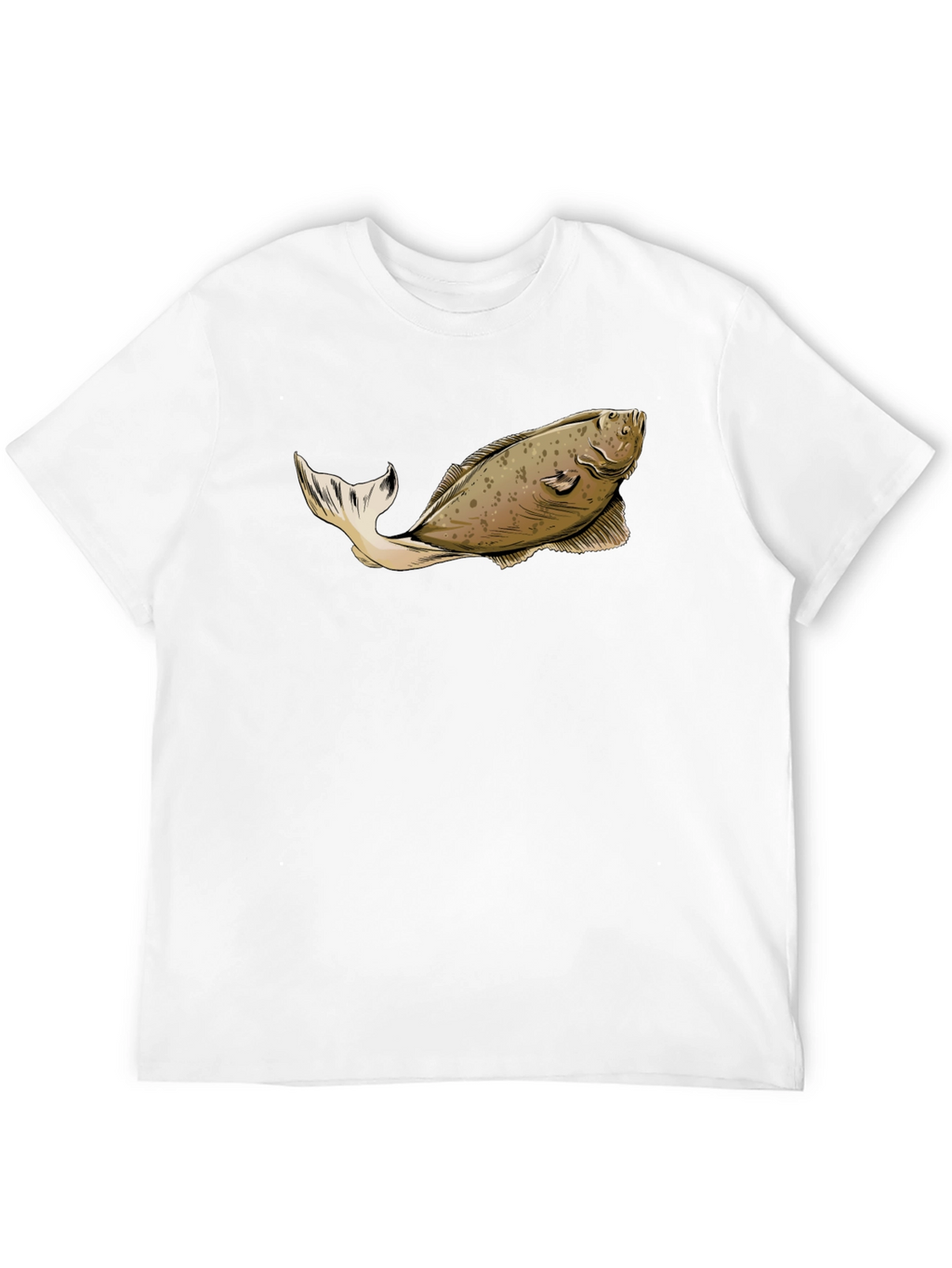 Flat Fish Graphic Tee - Novelty Humor Shirt