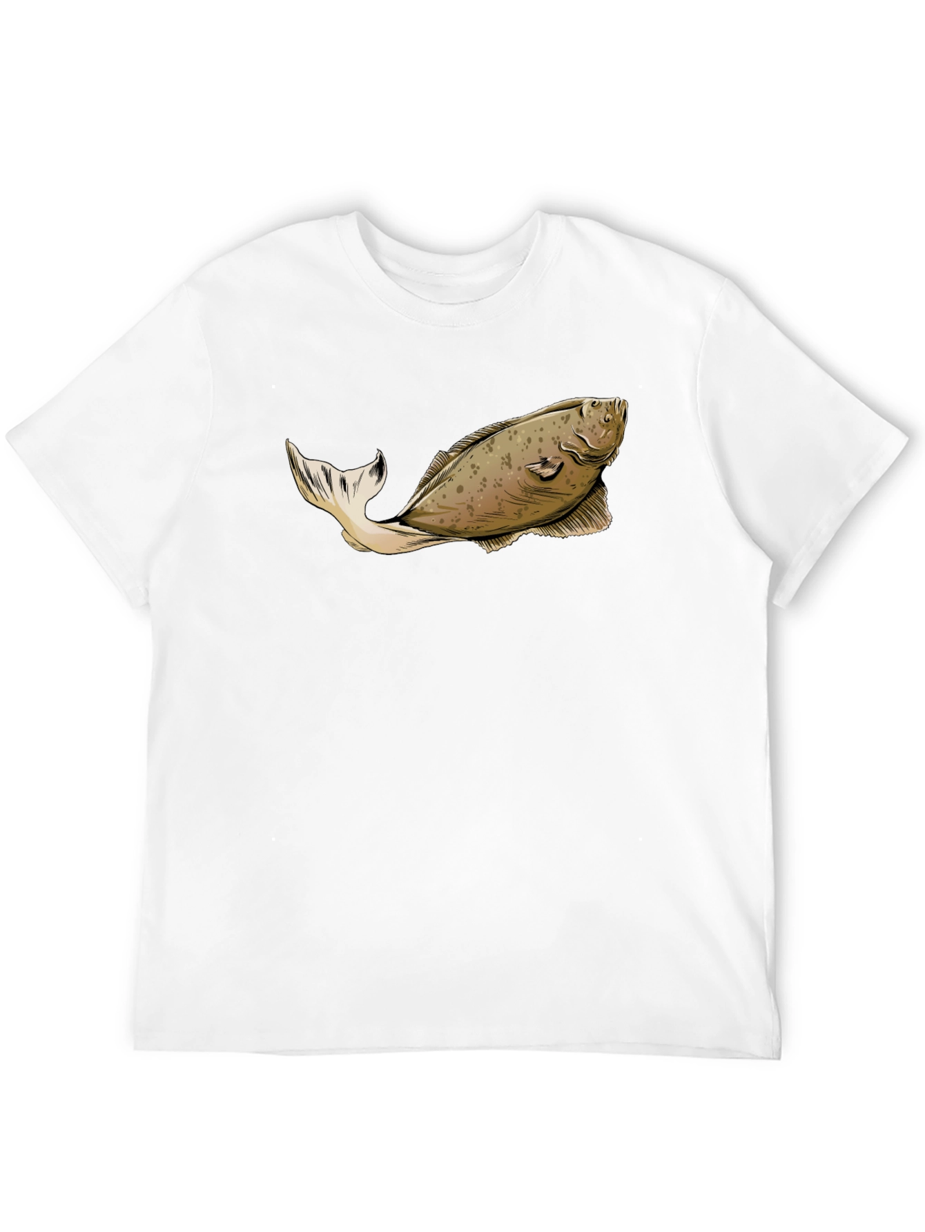 Flat Fish Graphic Tee - Novelty Humor Shirt
