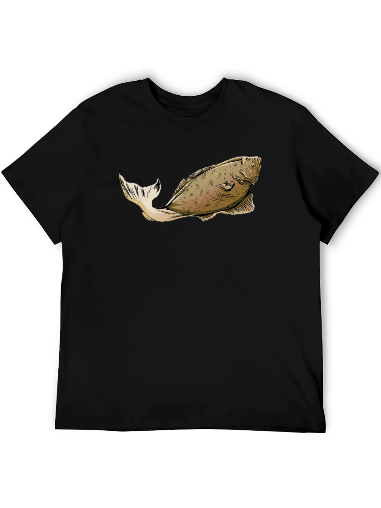 Flat Fish Graphic Tee - Novelty Humor Shirt