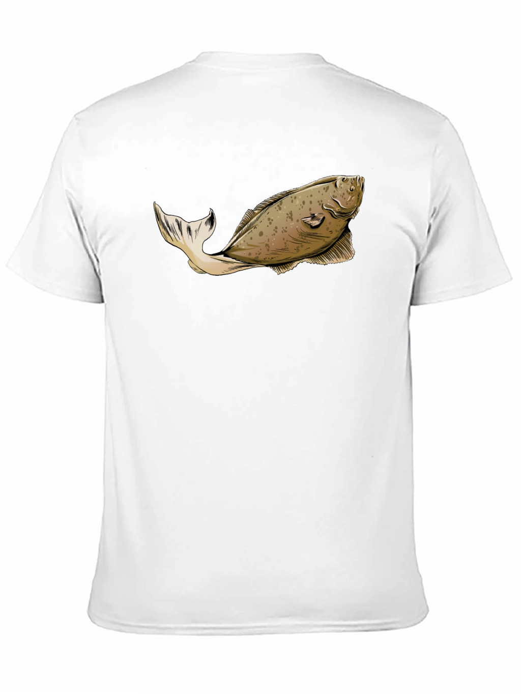 Flat Fish Graphic Tee - Novelty Humor Shirt