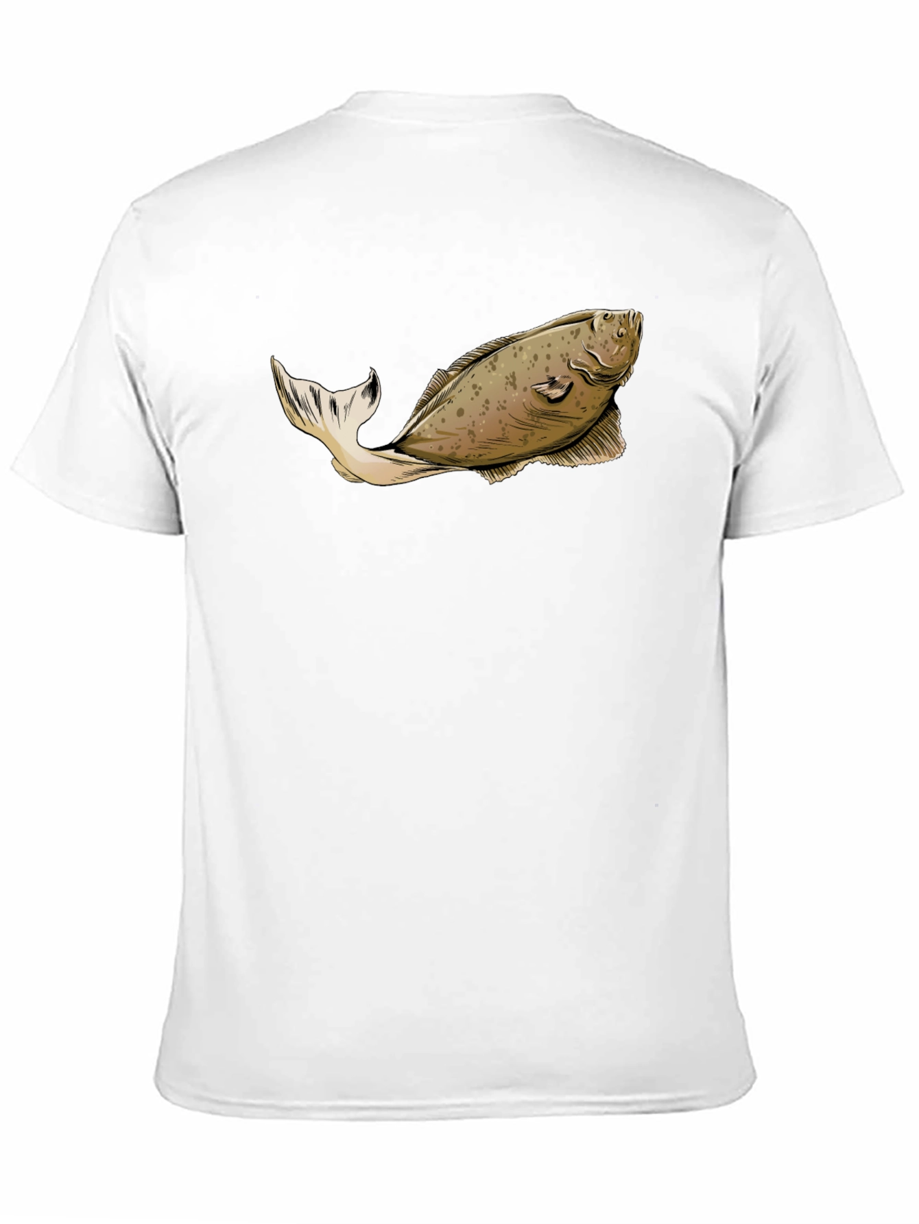 Flat Fish Graphic Tee - Novelty Humor Shirt