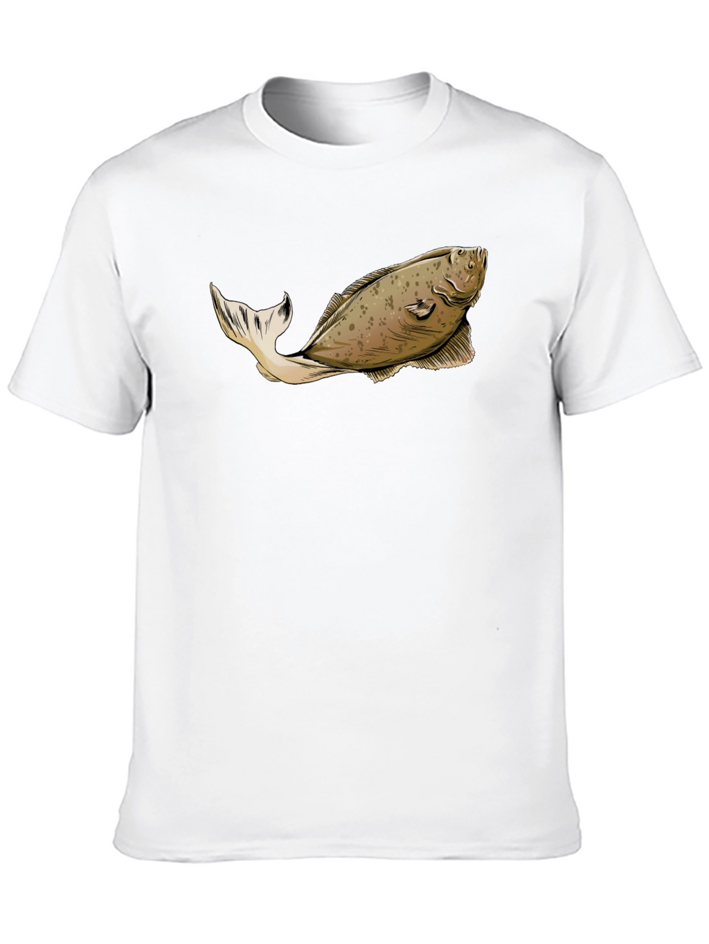 Flat Fish Graphic Tee - Novelty Humor Shirt