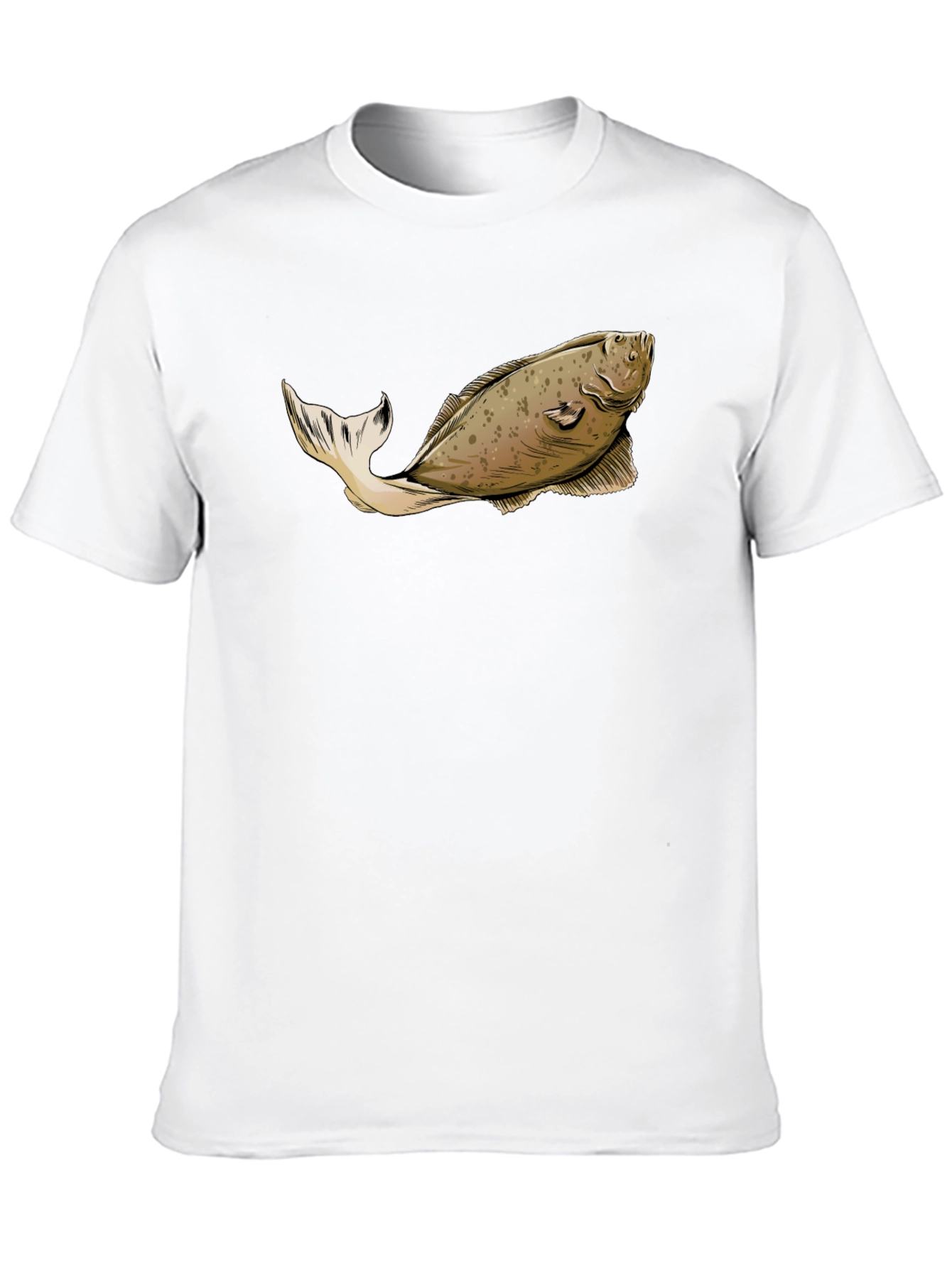 Flat Fish Graphic Tee - Novelty Humor Shirt