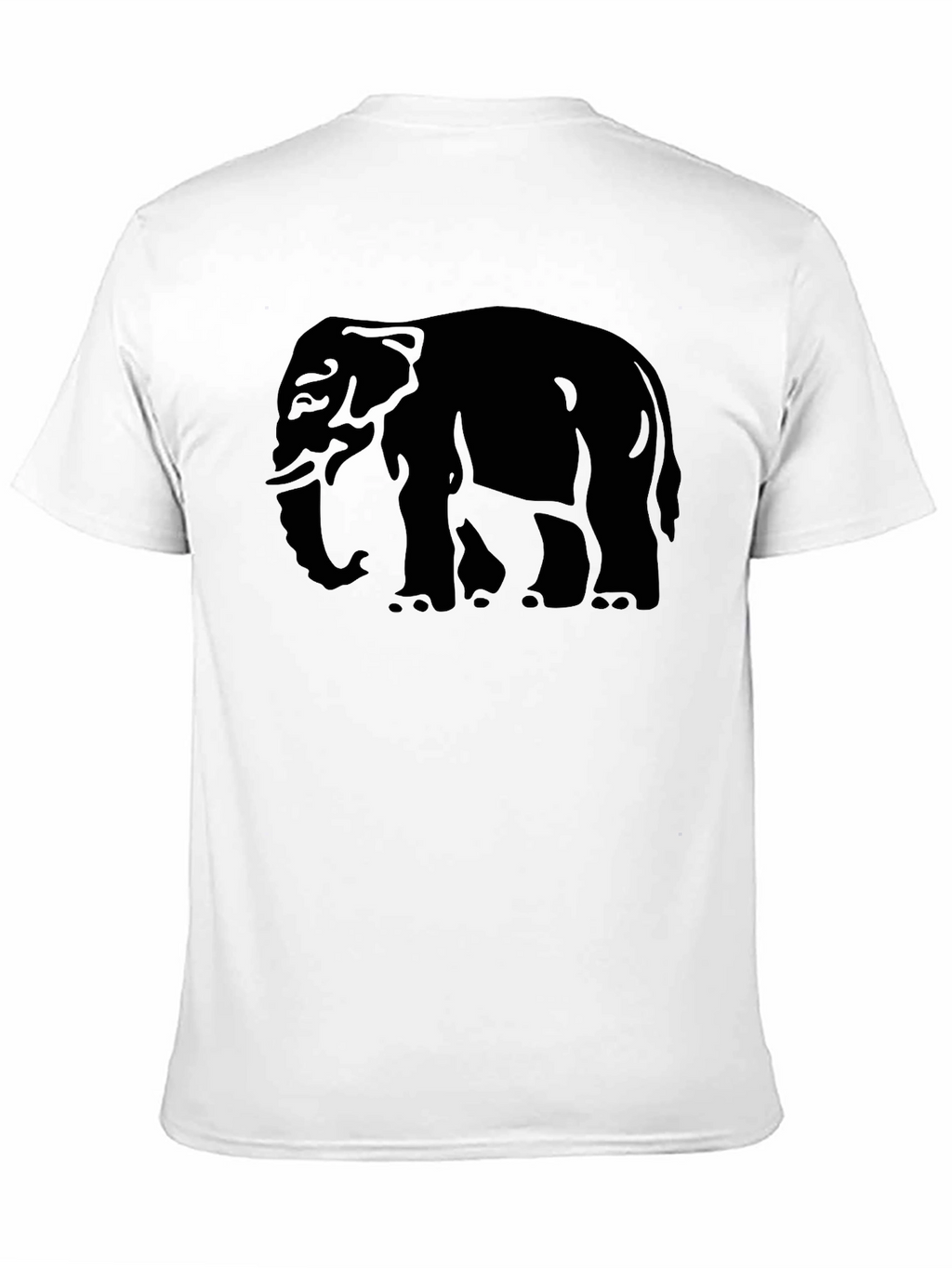 Elephant Graphic Tee - Mens Black Cotton T-Shirt